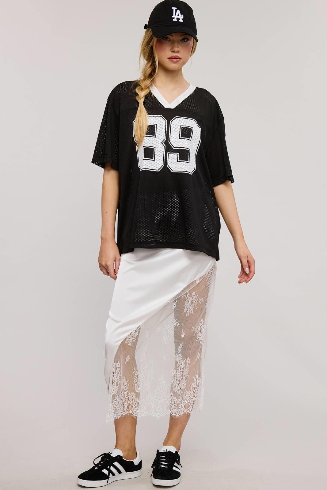 Other V Neck Sporty Jersey Shirt Top With Printed Number 89 Size S / US 4 / IT 40 - 3 Thumbnail