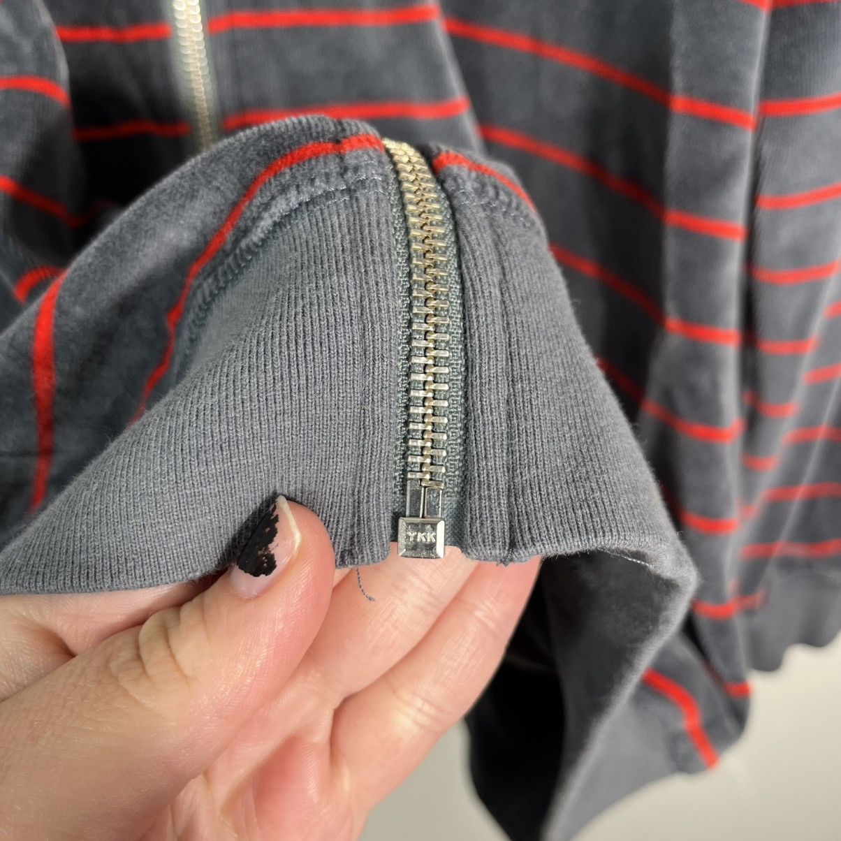 Palace Palace Skateboards Velour Bomber Gray Striped Velvet Jacket Size US L / EU 52-54 / 3 - 4 Thumbnail