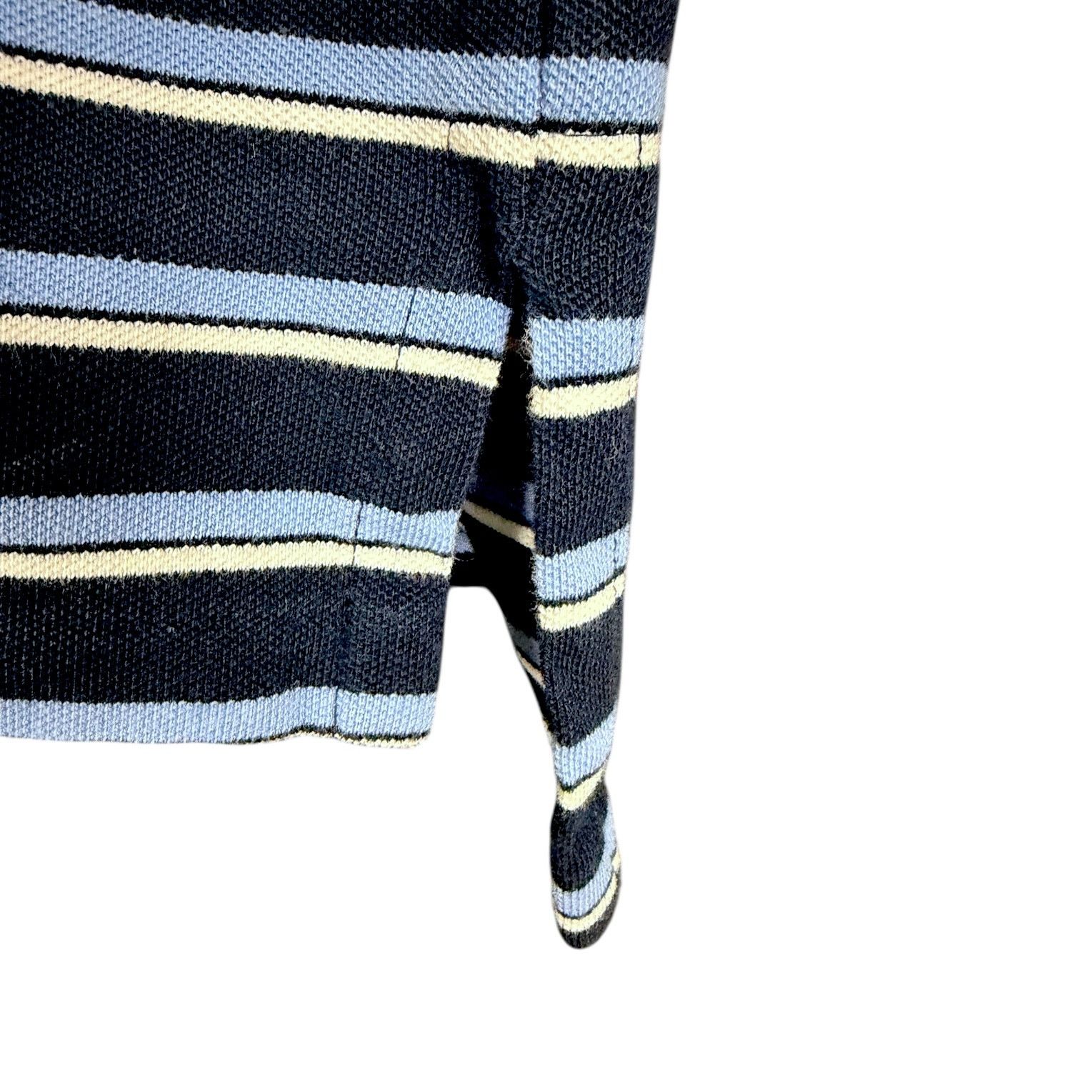 Polo Ralph Lauren Vtg Polo Ralph Lauren Blue White Striped Custom Fit Polo XL Size US XL / EU 56 / 4 - 8 Thumbnail