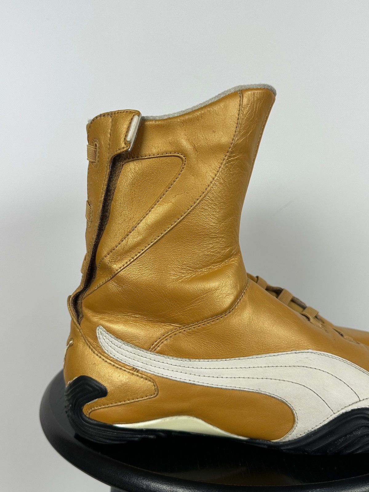 Puma 2000s Vintage Puma High Moto Wrestling Y2K Leather Sneakers Size US 8 / EU 41 - 2 Thumbnail