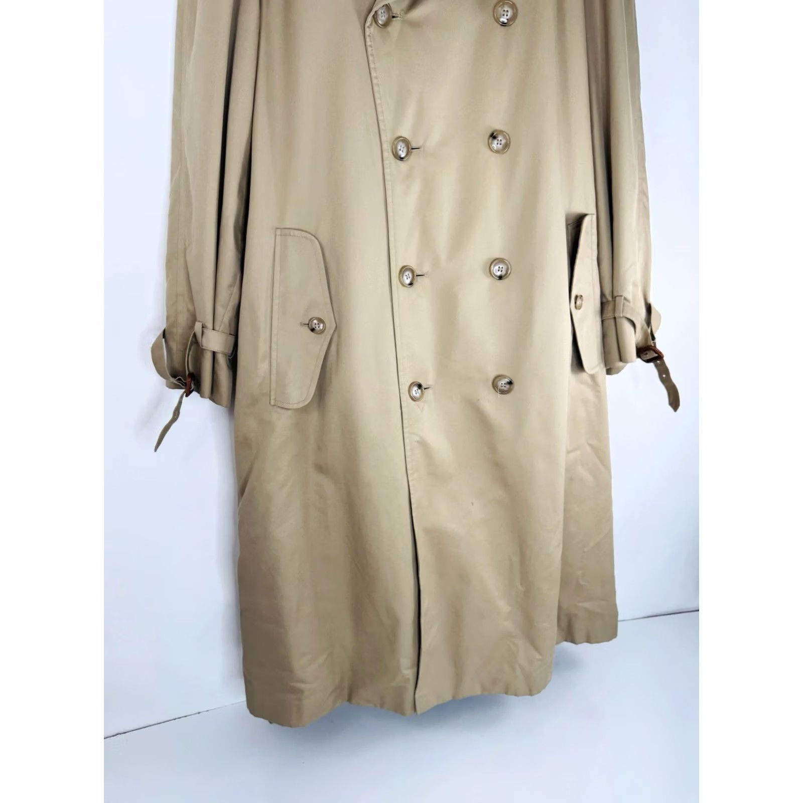 Baracuta BARACUTA Long Wool Trenchcoat Dark Light Brown Belted Overcoat - 44 Long - Baracuta Coat Mens Vintage 1940s 50s 60s Style EX Size US S / EU 44-46 / 1 - 3 Thumbnail