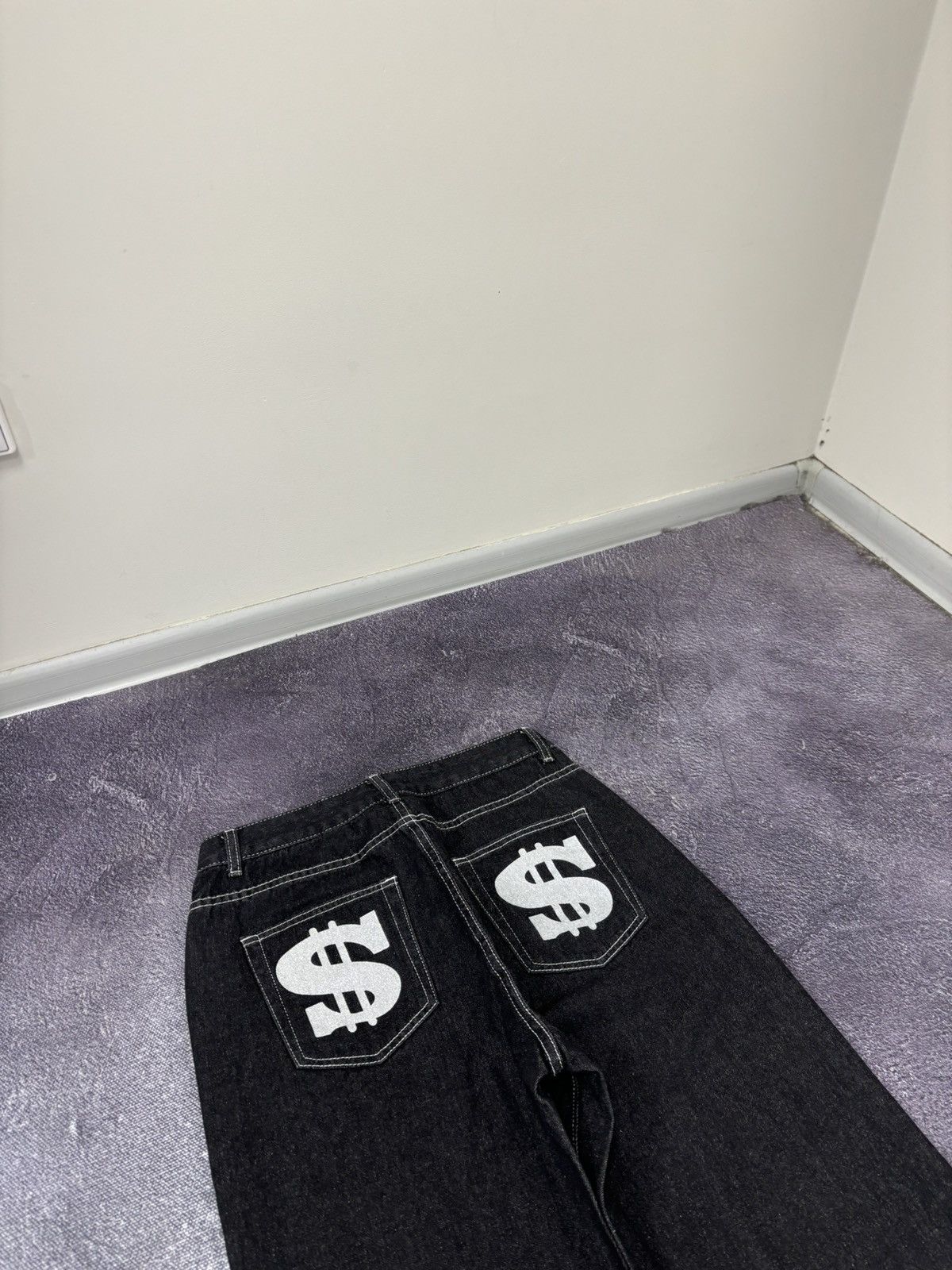 Vintage Vintage Skategang Fuck Hip Hop Y2K Black Rap Baggy Jeans Size US 30 / EU 46 - 12 Thumbnail