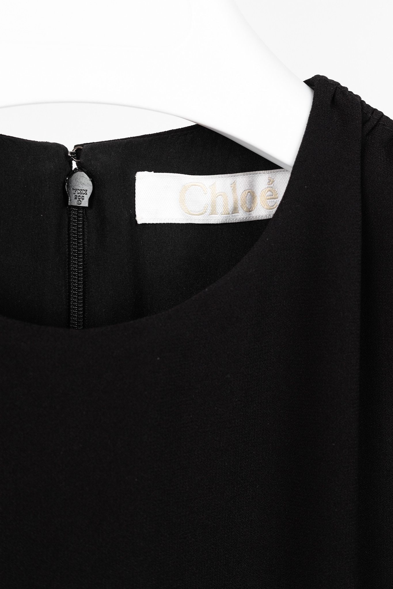 Chloe Chloe AW/18 Black Crepe Ruffled-Sleeve Midi Dress Size XS / US 0-2 / IT 36-38 - 5 Thumbnail