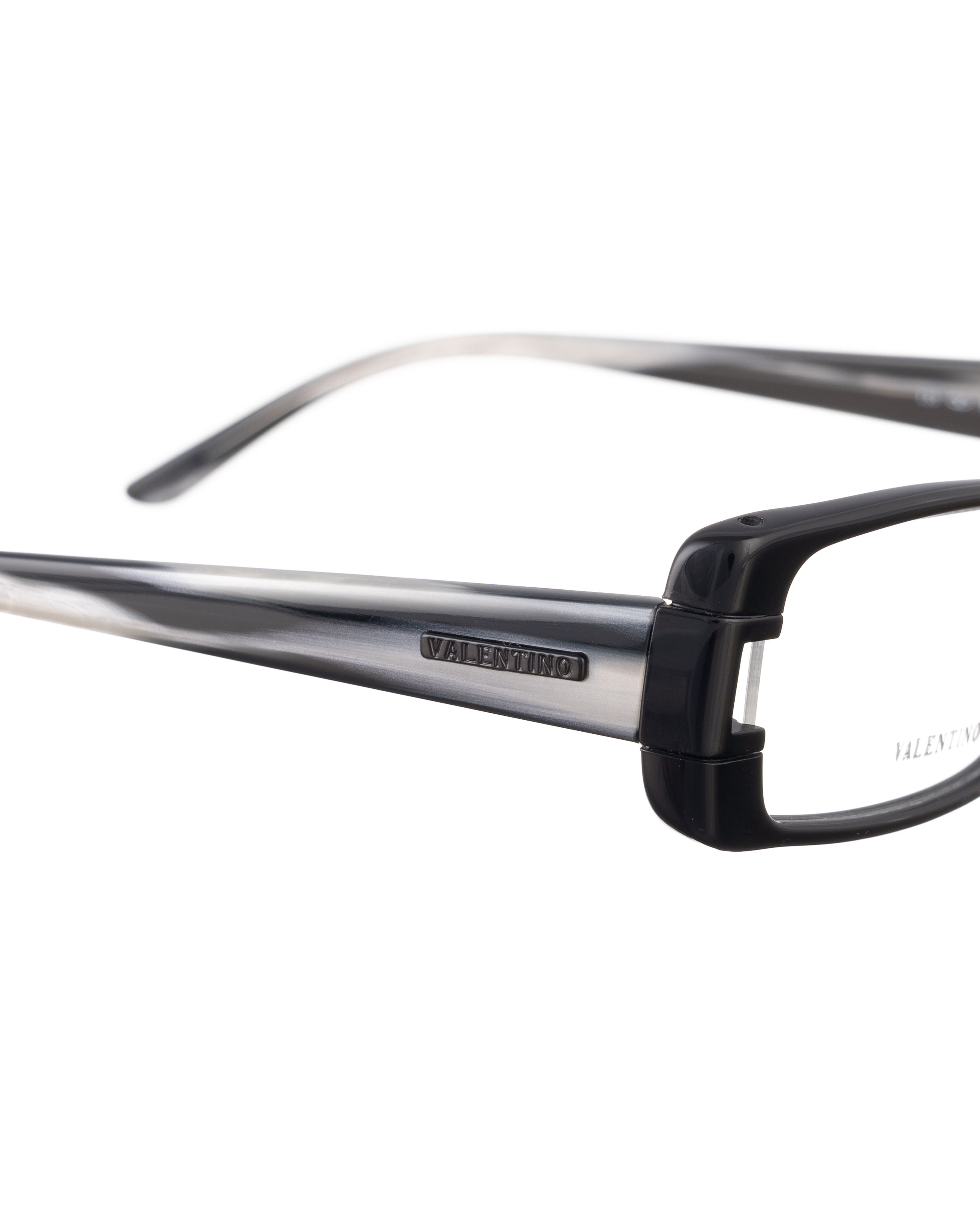 Valentino Valentino 00s Black Glasses with Silver Pattern on Temples Size ONE SIZE - 1 Thumbnail