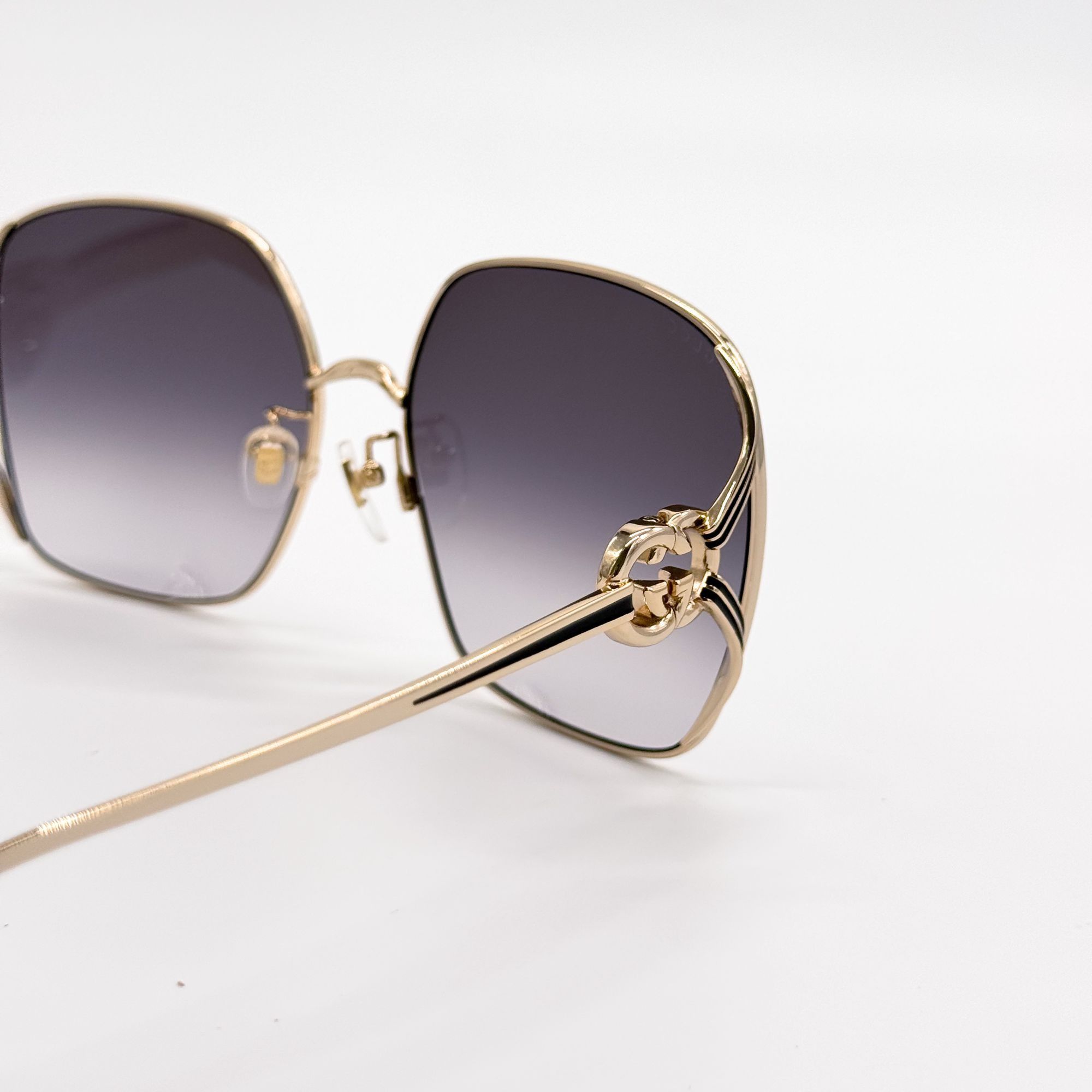 Gucci NEW GUCCI SUNGLASSES GG1323S 001 GOLD/GRAY OVERSIZED WOMEN Size ONE SIZE - 6 Thumbnail