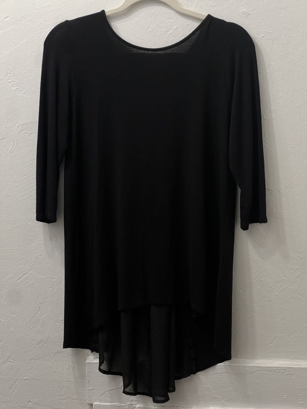 Other Black Hi-low Tunic with Sheer Peekaboo Back Size XL / US 12-14 / IT 48-50 - 3 Thumbnail