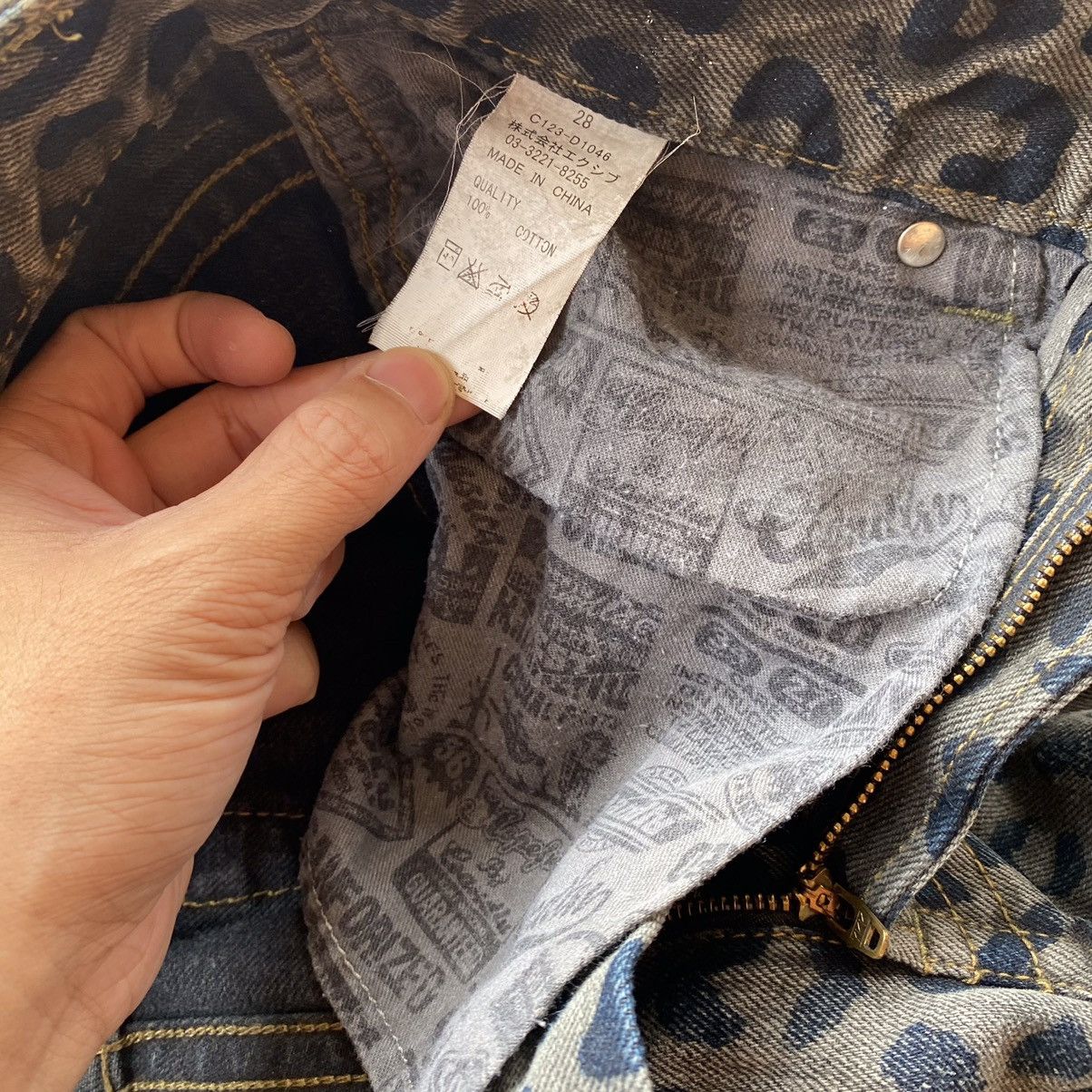 Hysteric Glamour × Japanese Brand Co&Lu Leopard Print Washed Denim Pants Size US 28 / EU 44 - 9 Thumbnail
