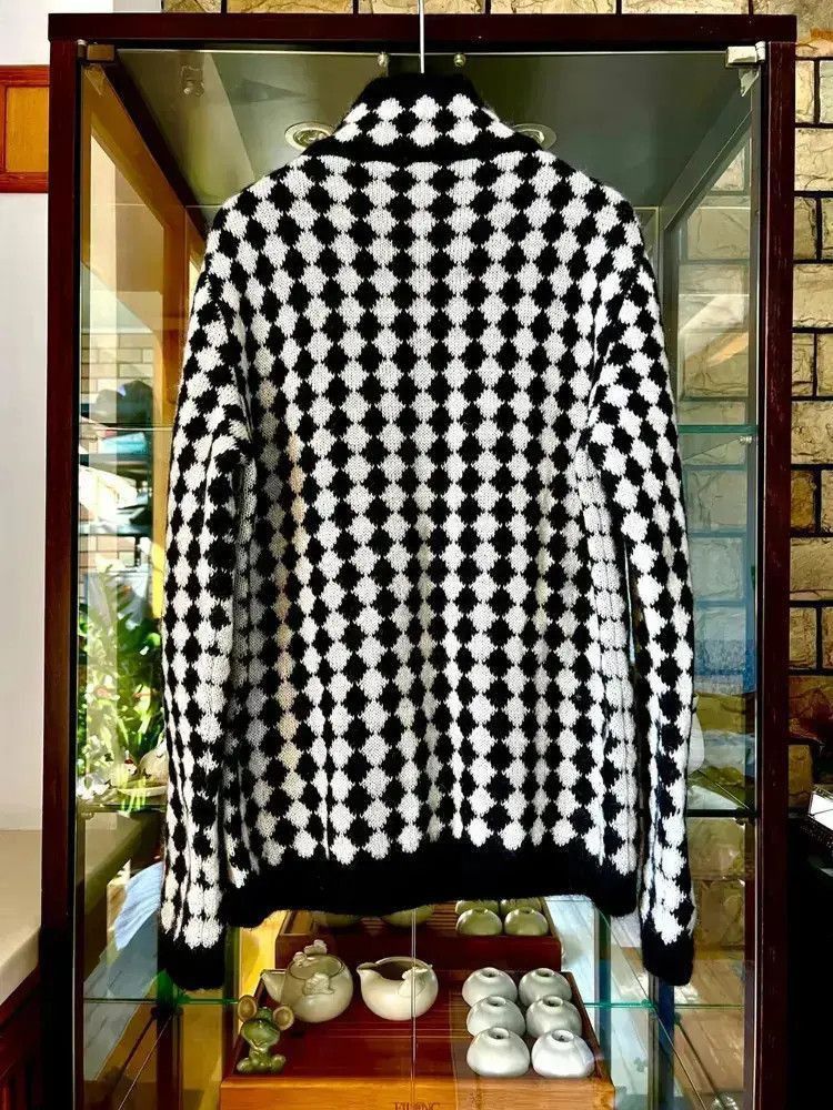 Saint Laurent Paris Saint Laurent Paris 21AW Runway Mohair Check Board Knitwear Size US XL / EU 56 / 4 - 2 Thumbnail