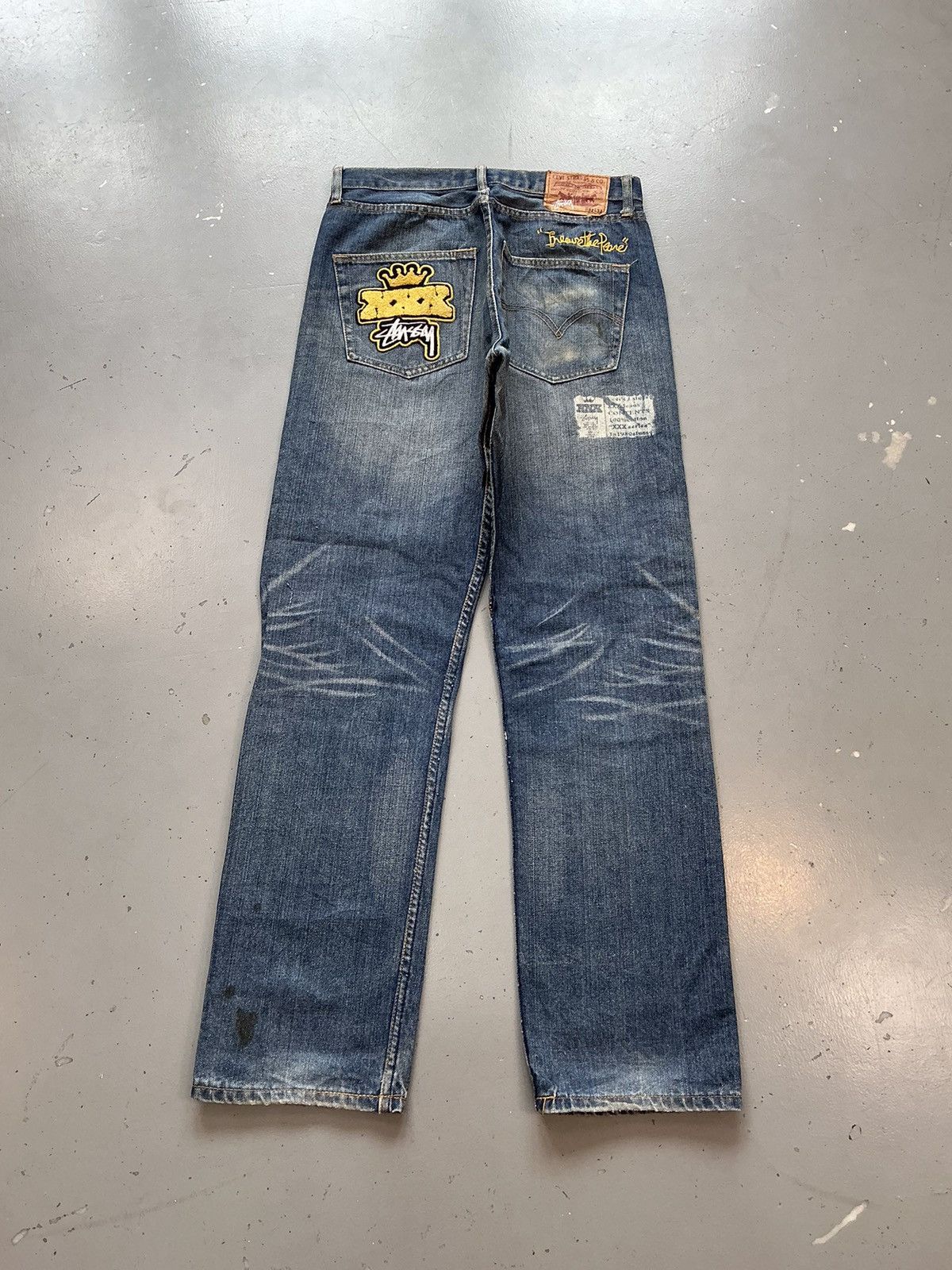 Levi's × Stussy × Vintage Vintage Stussy x Levi’s Strauss & co embroidered denim Size US 30 / EU 46 - 1 Thumbnail