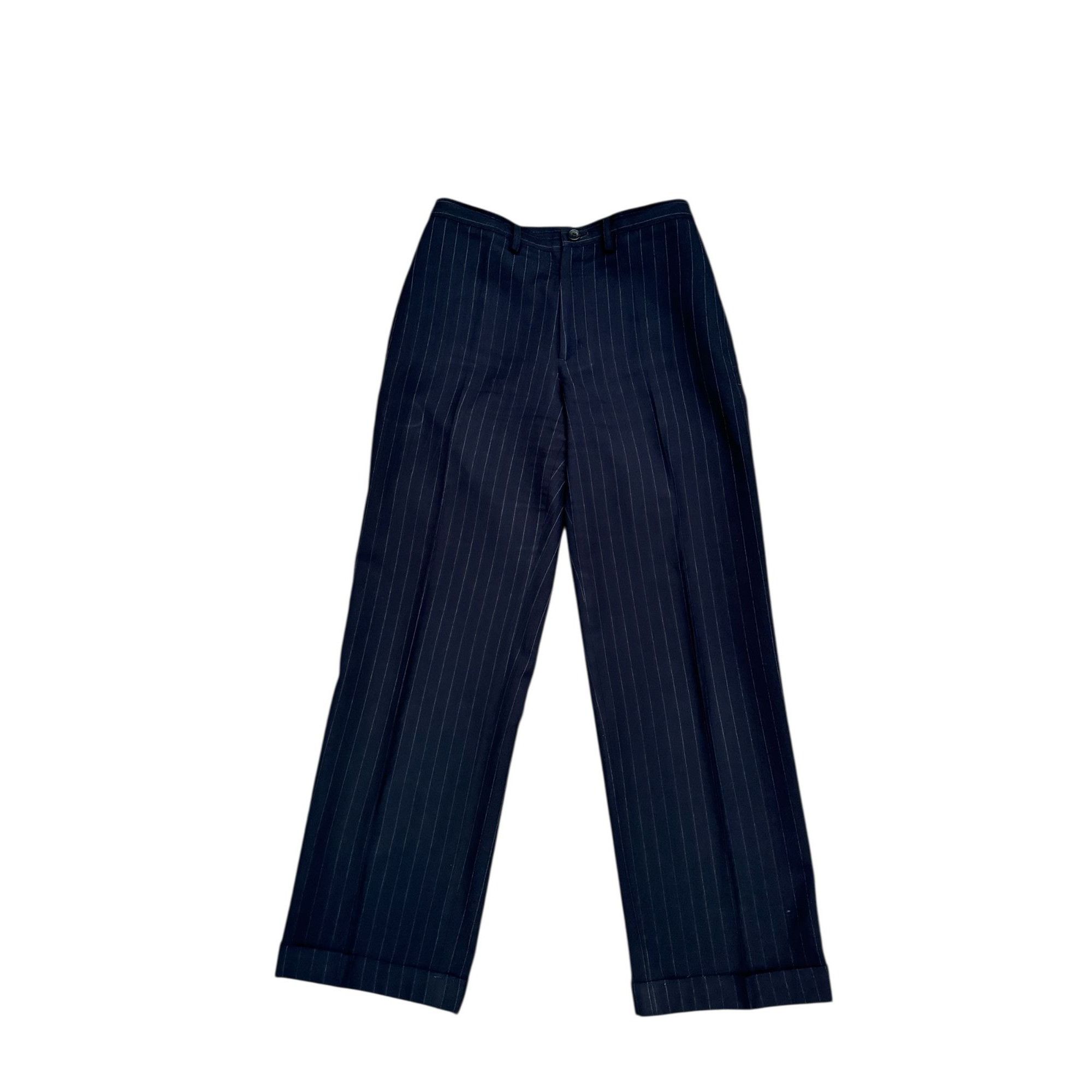Yohji Yamamoto Dark Navy Wool Wide Pants Size 30" / US 8 / IT 44 - 1 Thumbnail