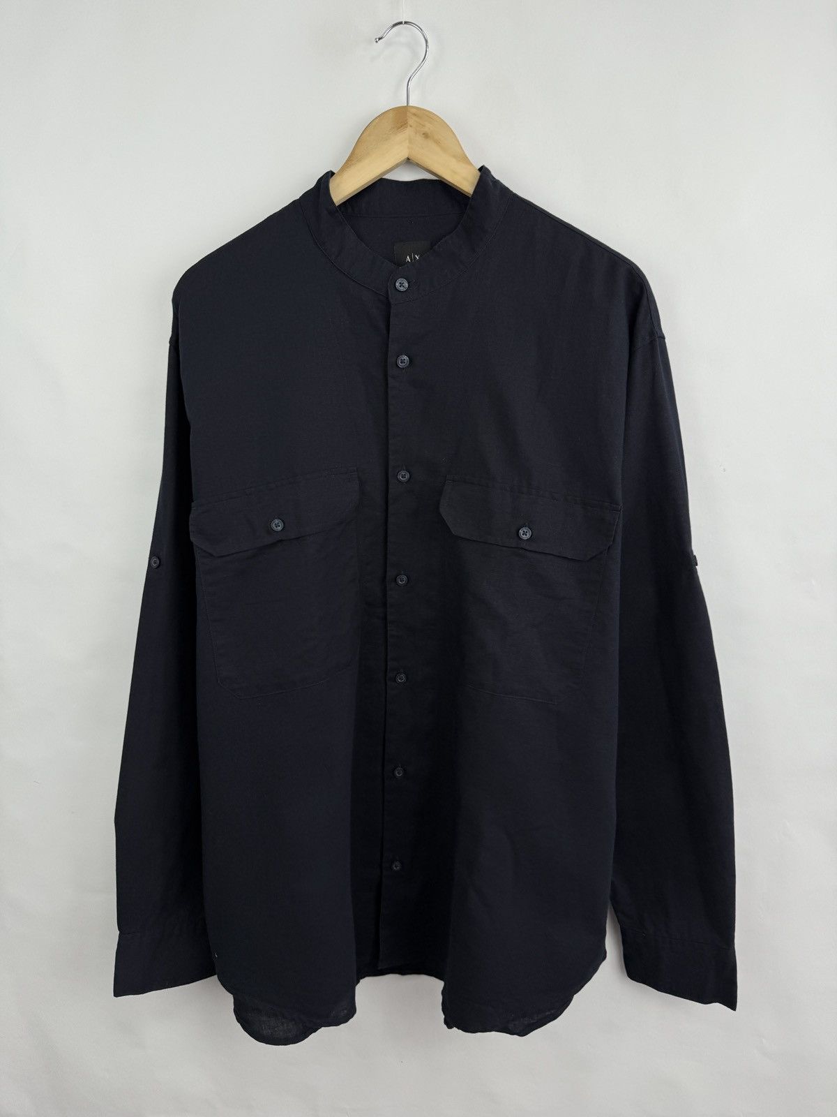 Armani Exchange 🇺🇸 Y2K Armani Exchange Linen Luxury Shirt Retro Hype Rare Size US XL / EU 56 / 4 - 5 Thumbnail