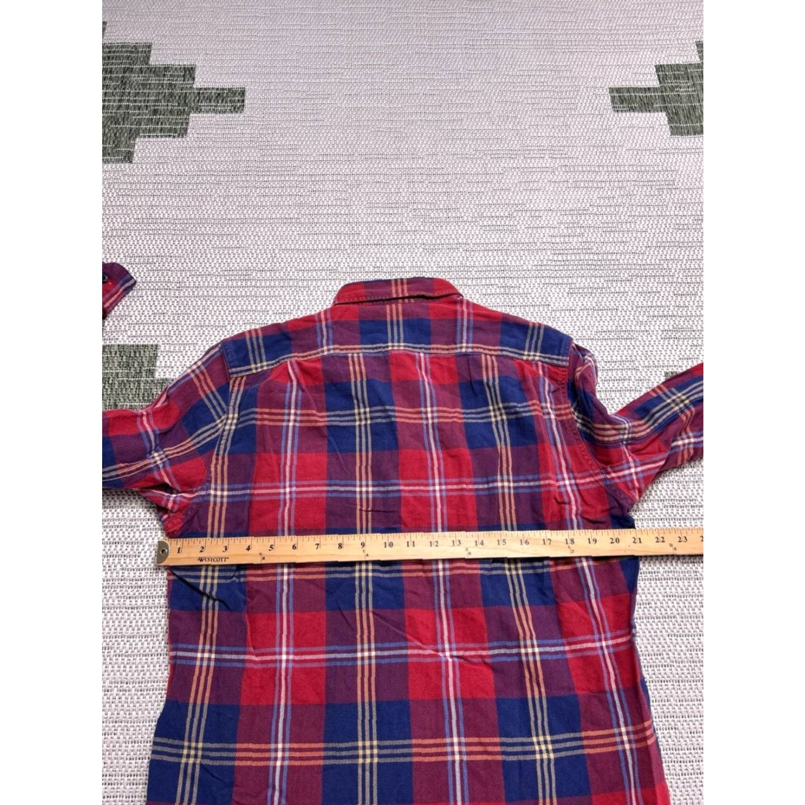 J.Crew J.Crew Shirt Mens Medium Red Blue Cotton Button Up Size US M / EU 48-50 / 2 - 5 Thumbnail