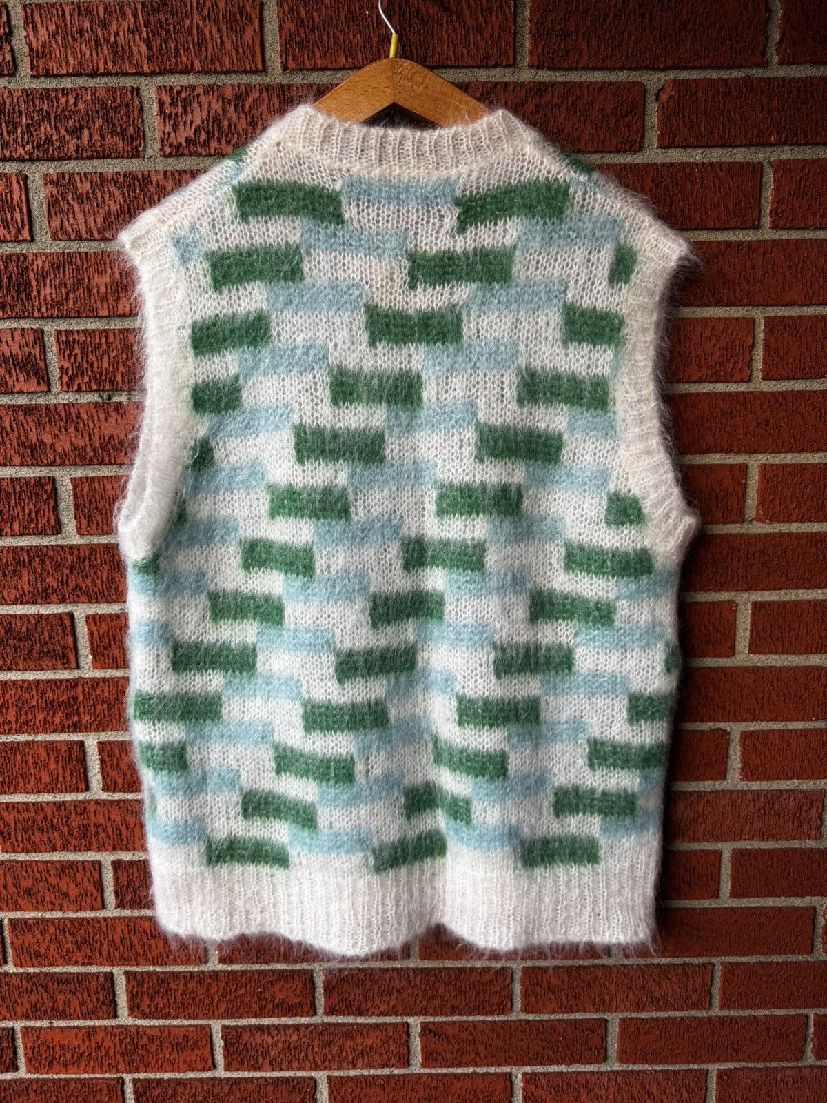 Marni MARNI Mohair yarn wool V-Neck men vest stone white 40/50 Size US M / EU 48-50 / 2 - 2 Thumbnail