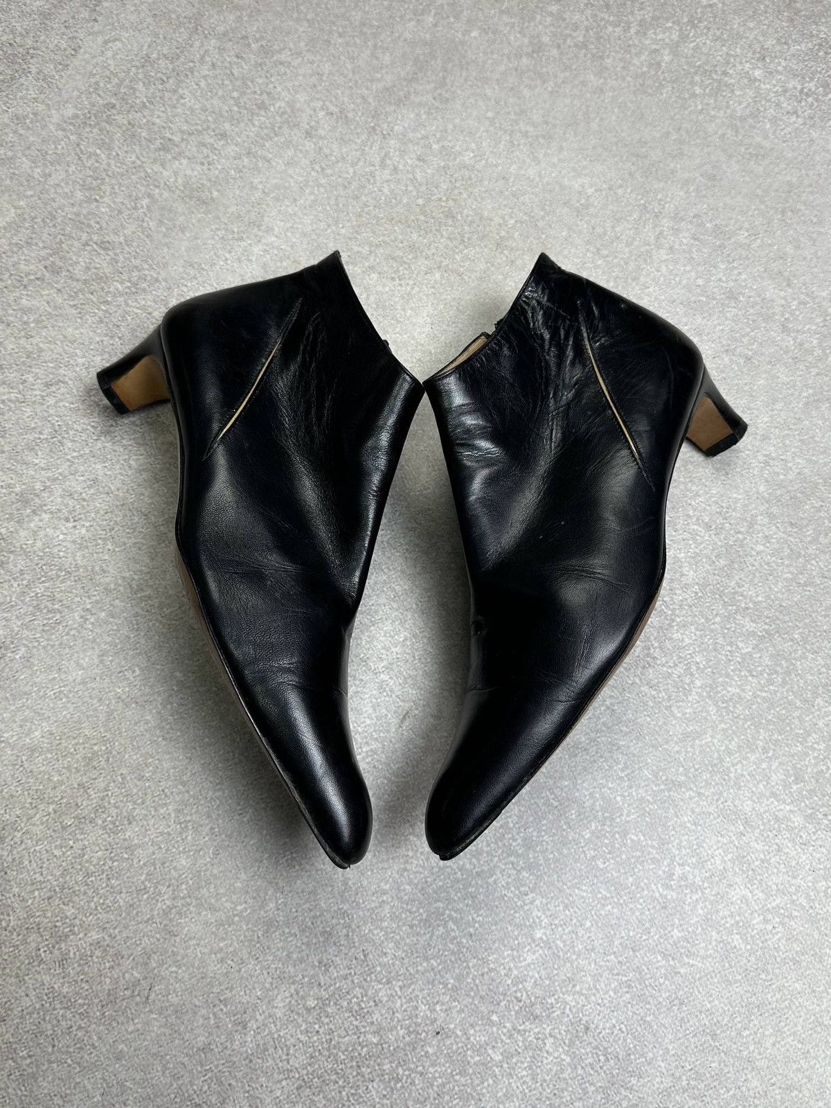 Dries Van Noten Vintage Dries Van Noten Ancle Heel Leather Spike Boots 38 Size US 8 / IT 38 - 2 Thumbnail