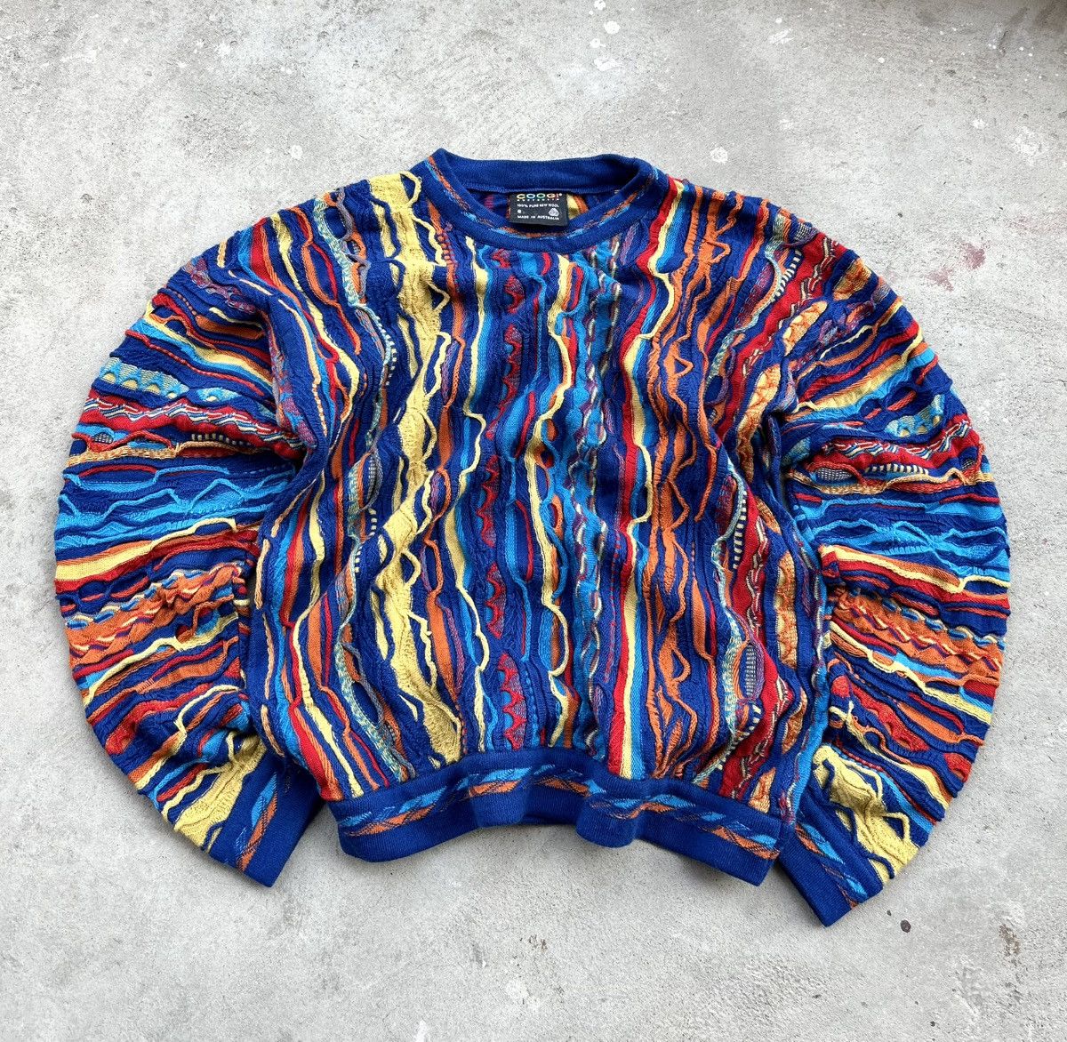 Coogi CRAZY RARE COOGI 3D COLOUR CABLE KNIT Size US M / EU 48-50 / 2 - 5 Thumbnail