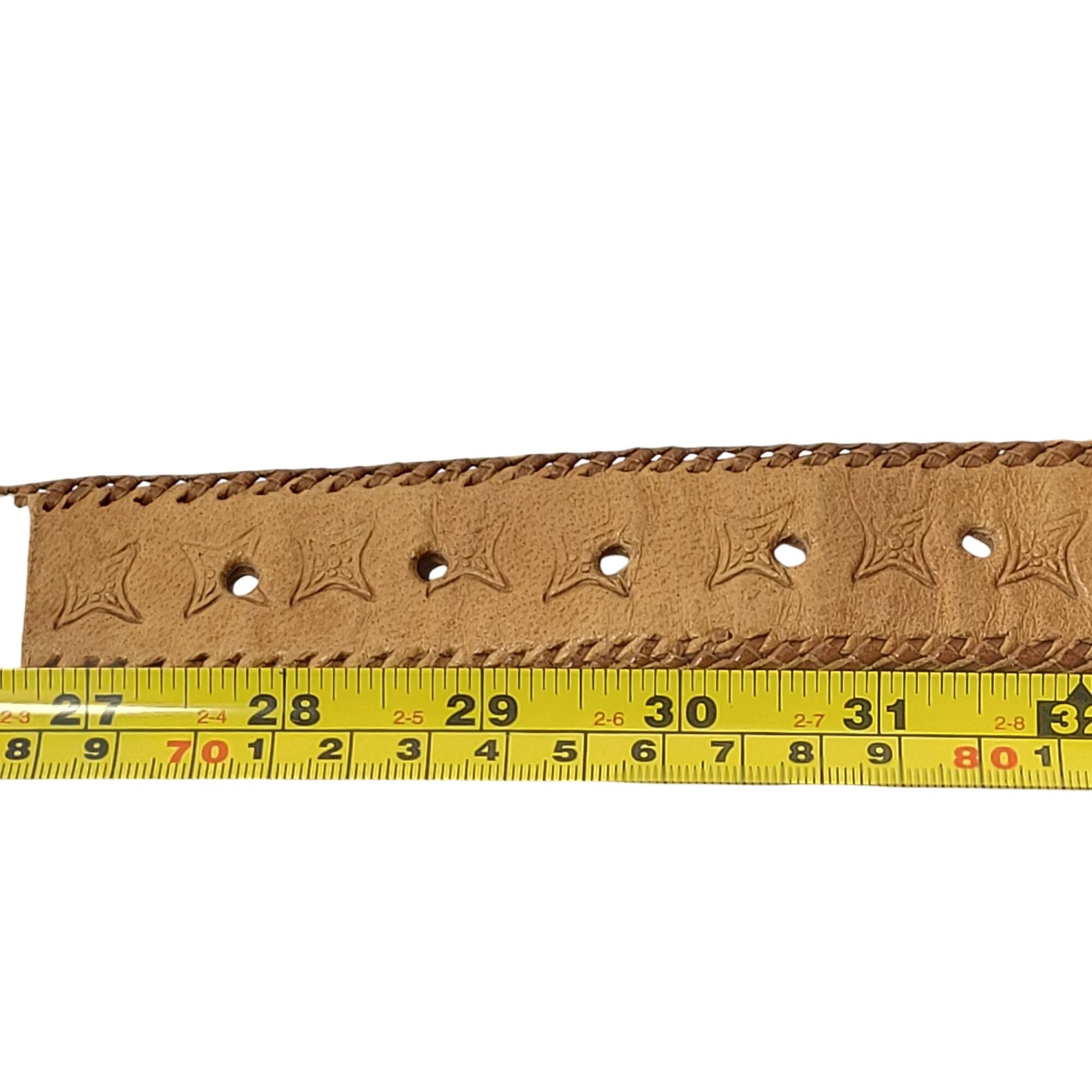 Vintage Vintage Handwoven Leather Patchwork Textile Belt M Southwest Size ONE SIZE - 5 Thumbnail