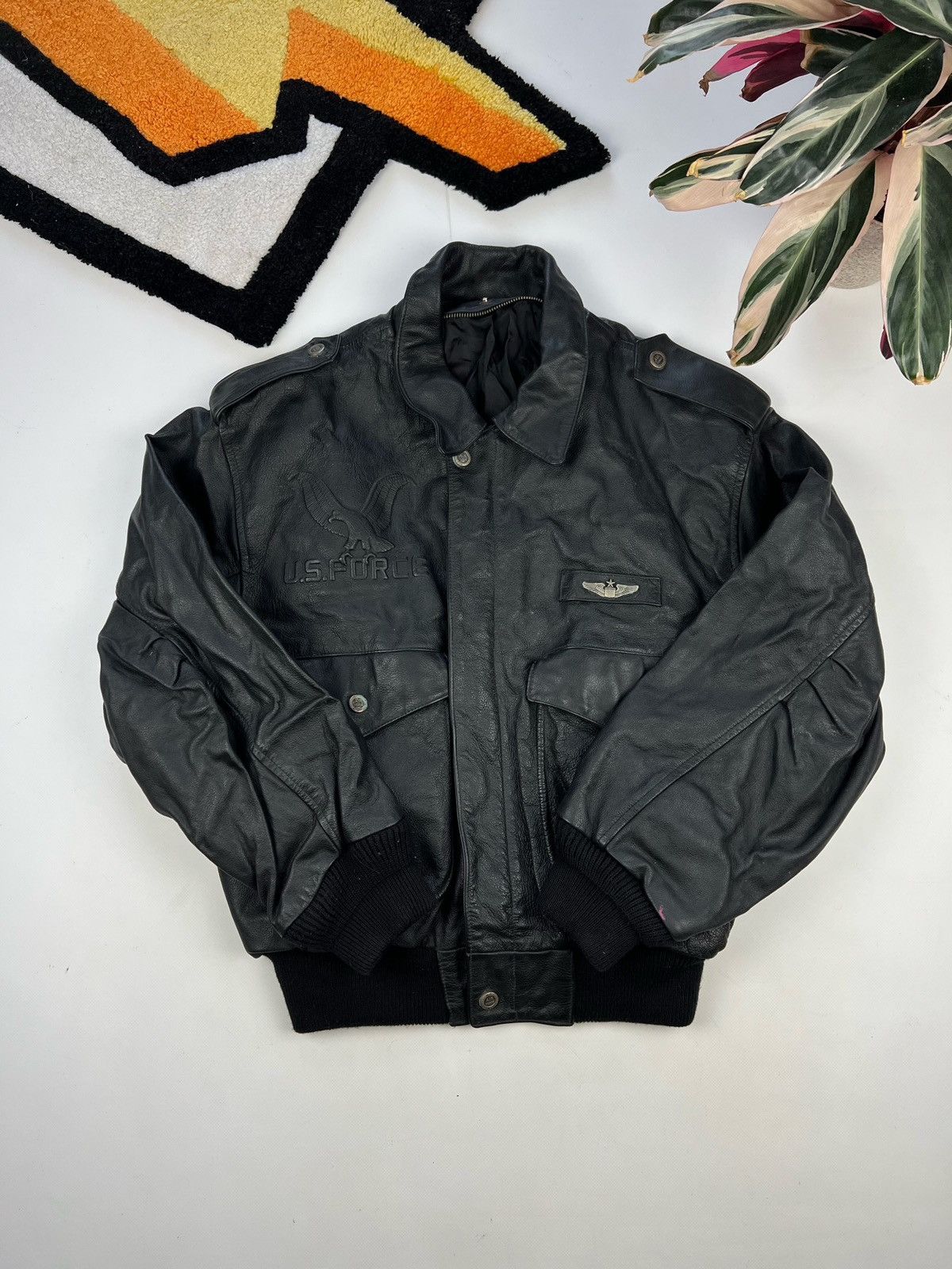 Vintage Vintage aviation A2 Leather Jacket moto schott nyc style Size US M / EU 48-50 / 2 - 7 Thumbnail