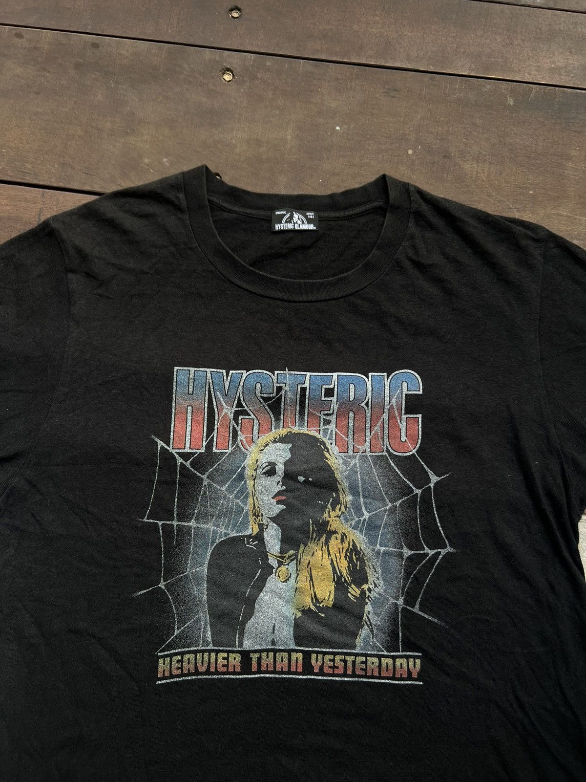 Hysteric Glamour HYSTERIC GLAMOUR HEAVIER THAN YESTERDAY TEE SPIDER WEB Size US M / EU 48-50 / 2 - 3 Thumbnail