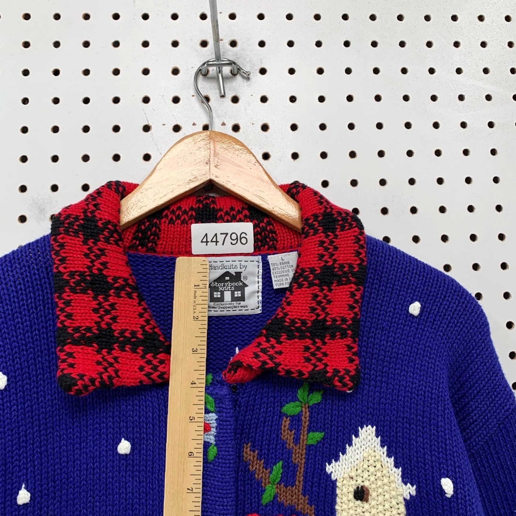 Vintage VINTAGE Storybook Hand Knits Cardigan Womens Large Blue Snow Man Christmas Handknits Up Size L / US 10 / IT 46 - 7 Thumbnail
