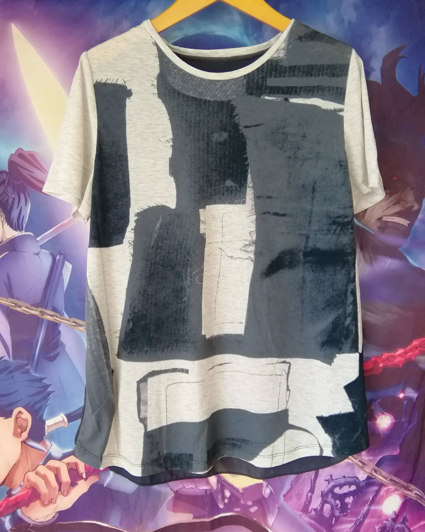 Japanese Brand ALL FOR YOU Abstract Graphic Layered Polyester Tee Size US L / EU 52-54 / 3 - 1 Thumbnail