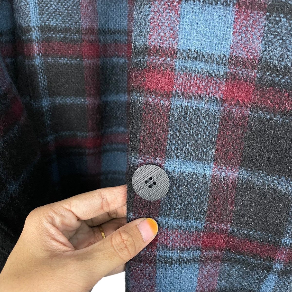 Lancel Lancel Paris Hooded Wool Coat Prominent Plaid Lining Size M / US 6-8 / IT 42-44 - 16 Thumbnail