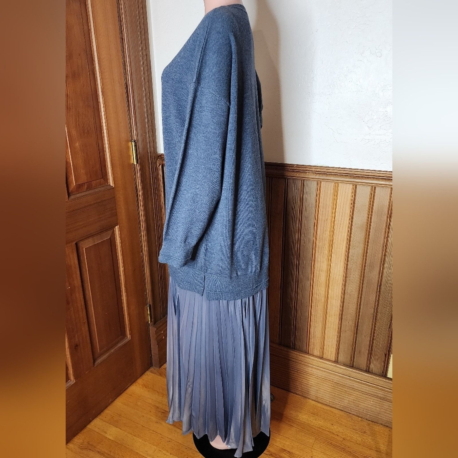 Anthropologie Anthropologie Pleated Twofer Sweater Midi Dress 1X Size XL / US 12-14 / IT 48-50 - 10 Thumbnail