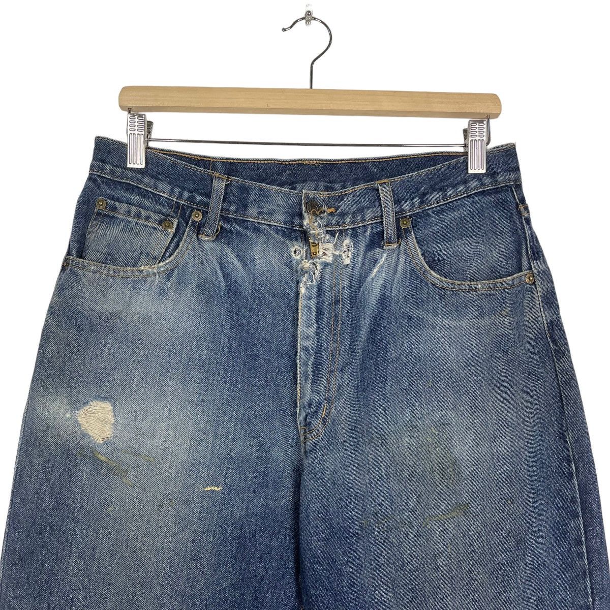 GOSTAR DE FUGA Blue Denim Jeans Machope Distressed Jeans Size US 30 / EU 46 - 3 Thumbnail