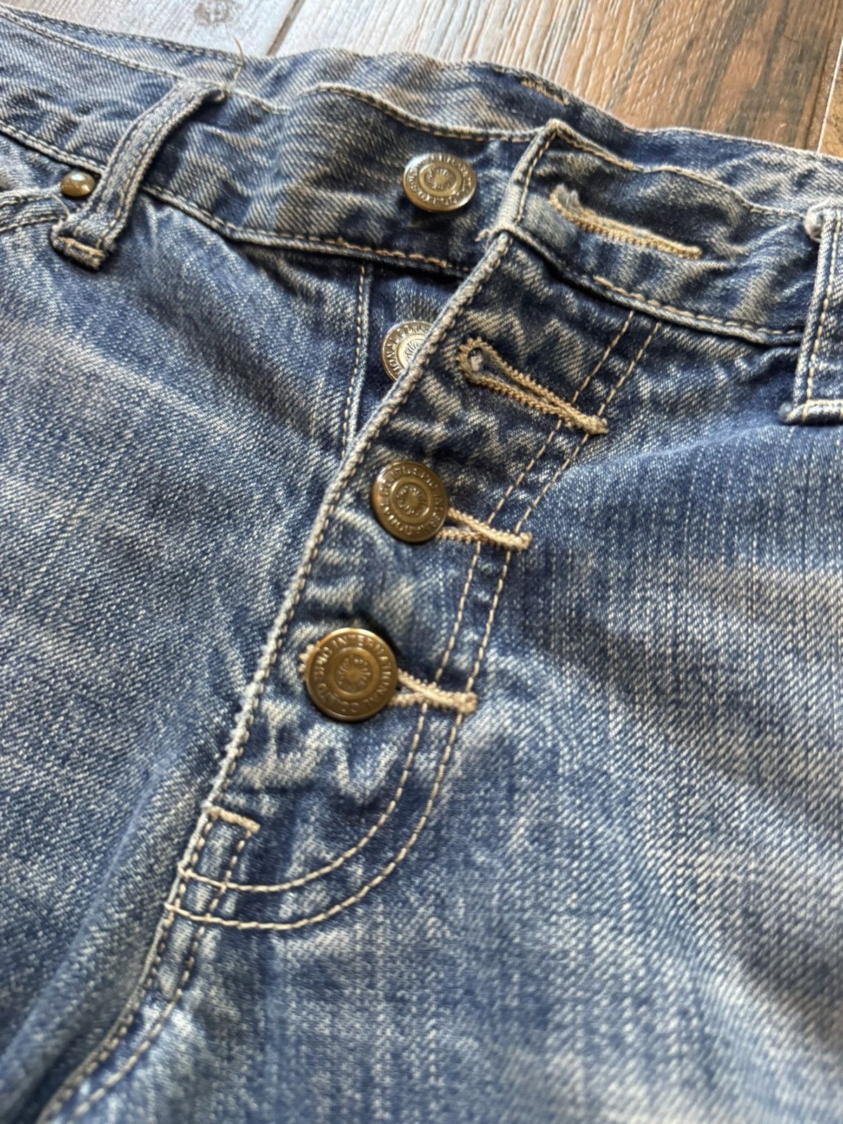 Japanese Brand Tornado mart spell out flared denim Size US 31 - 7 Thumbnail
