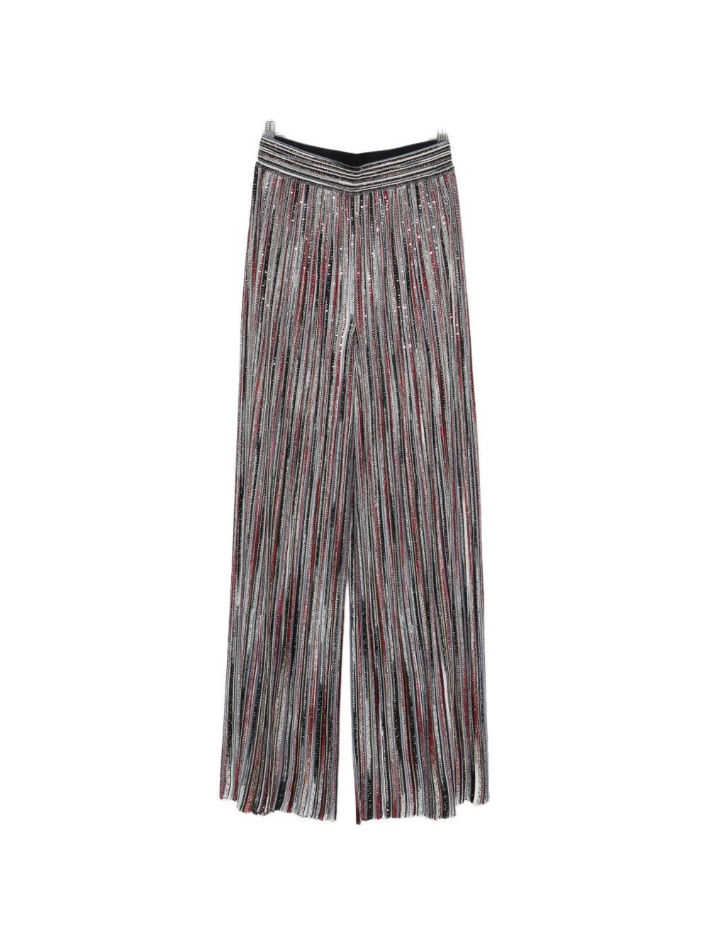 STRIPED WIDE-LEG TROUSERS