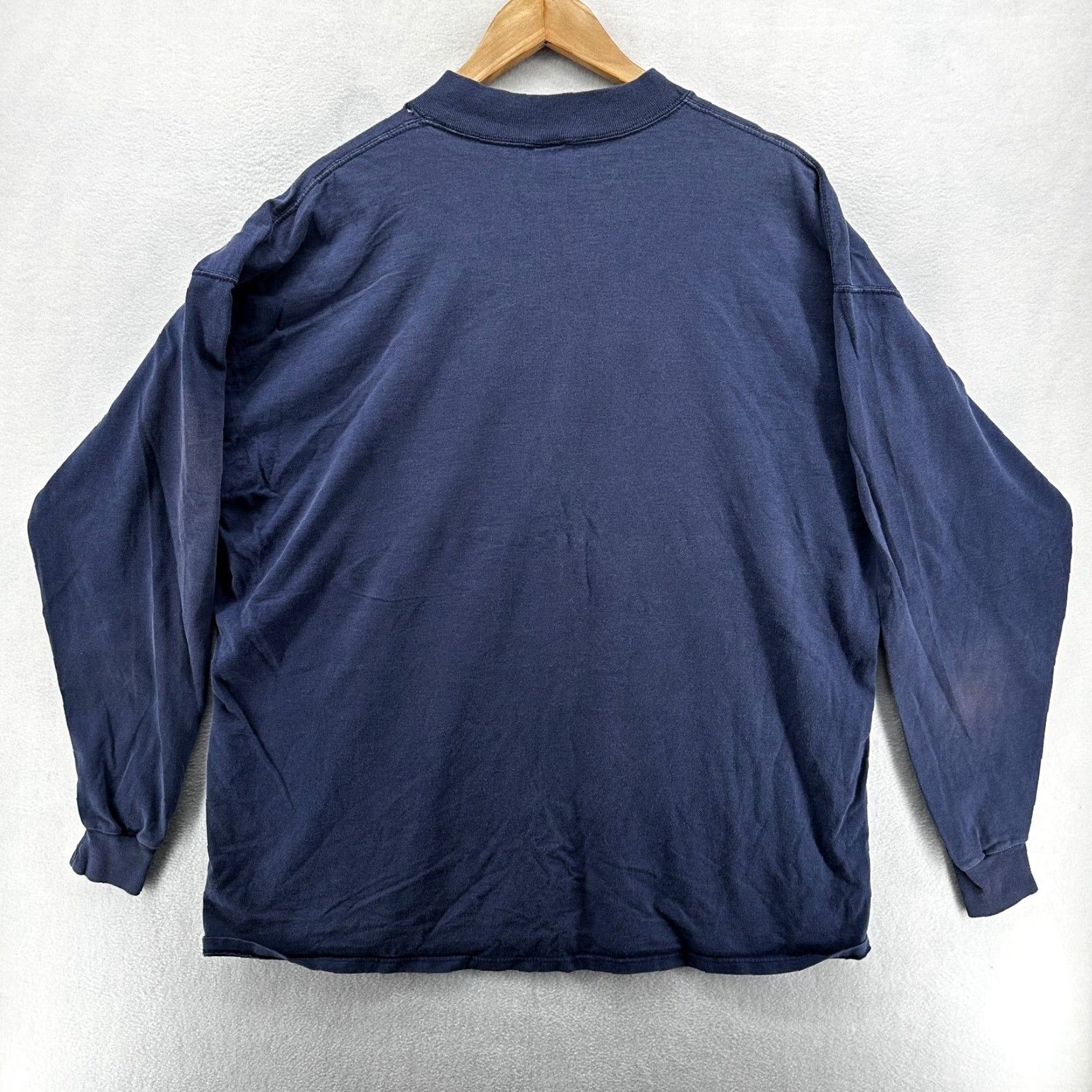 Russell Athletic VINTAGE Russell Athletic T-Shirt Blue Men's XL Cotton Long Sleeve Crew Neck Pullover Size US XL / EU 56 / 4 - 2 Thumbnail