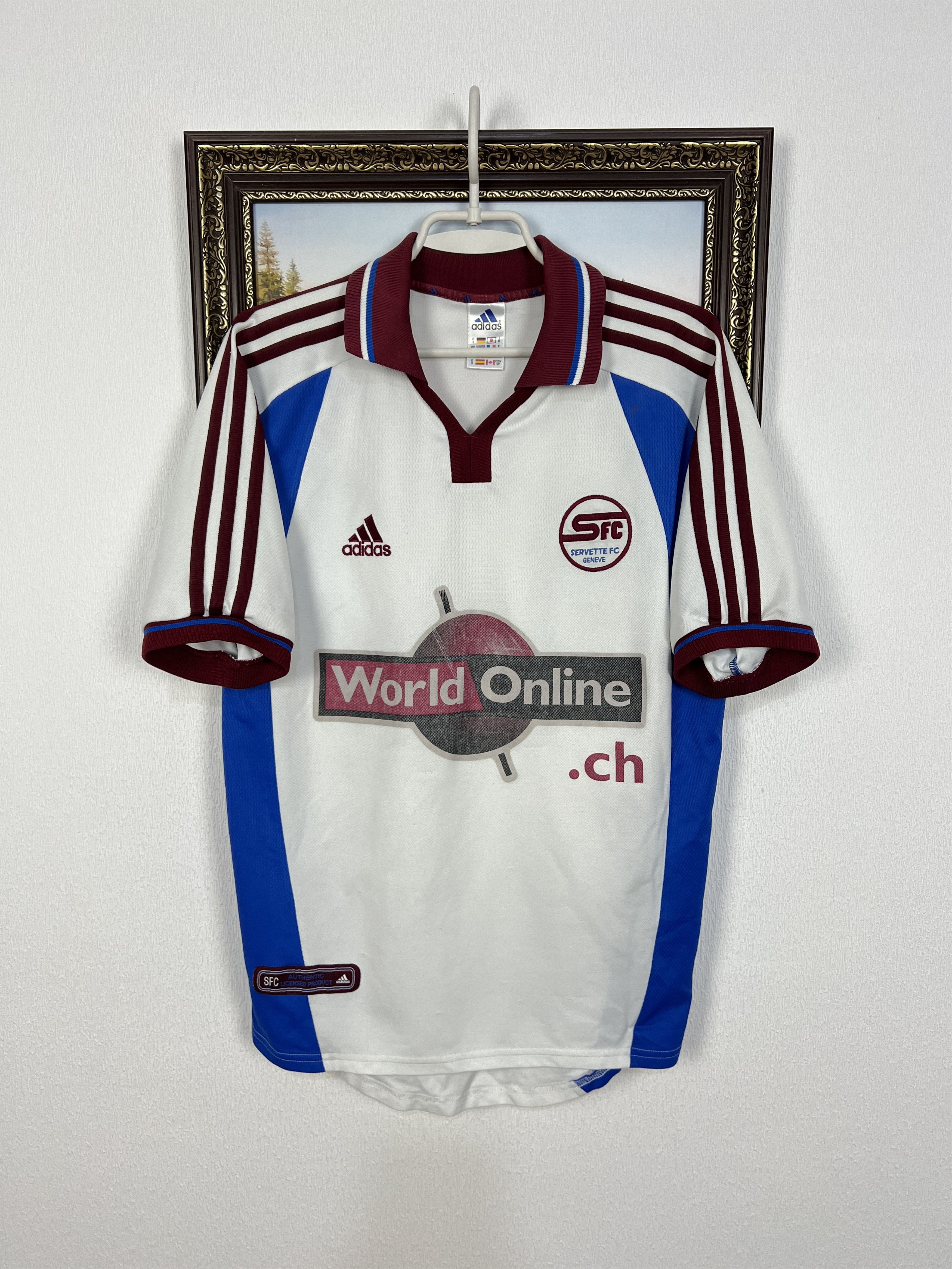 Adidas Servette Away football shirt 2000 Soccer Adidas Jersey Size US S / EU 44-46 / 1 - 1 Thumbnail