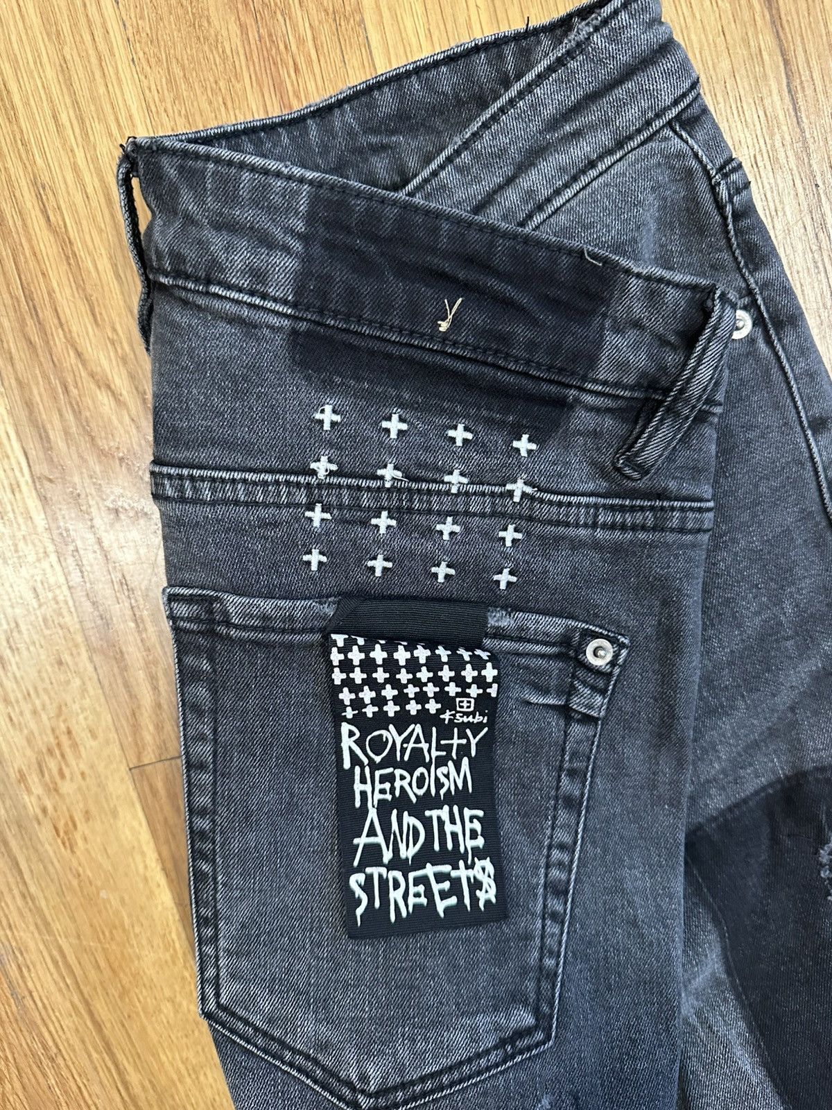 Ksubi Ksubi Black Gray Patched Denim Jeans Size 32 Size US 32 / EU 48 - 4 Thumbnail