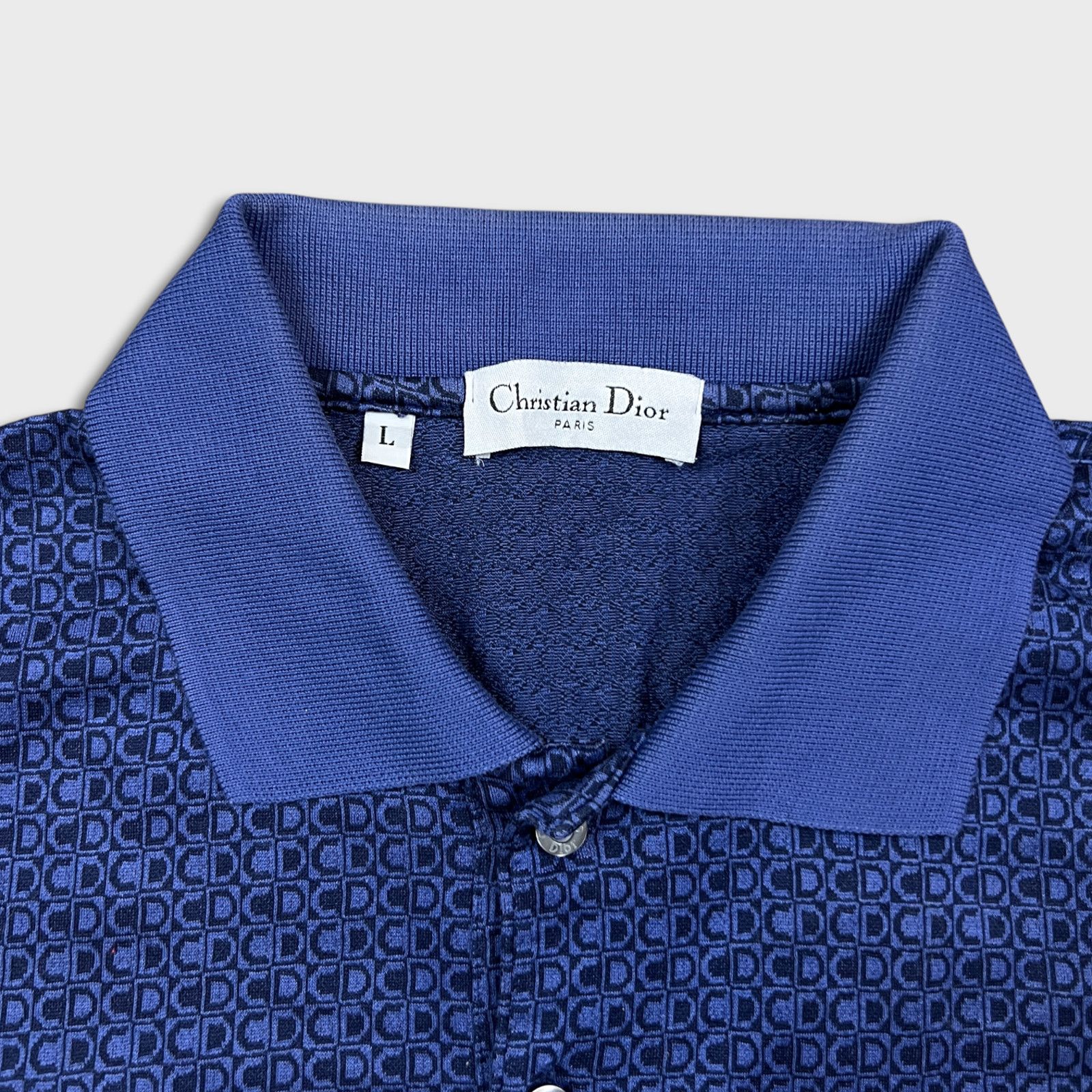 Designer × Dior Christian Dior Polo Shirt Large Oblique Monogram Pocket Tee Size US L / EU 52-54 / 3 - 2 Thumbnail