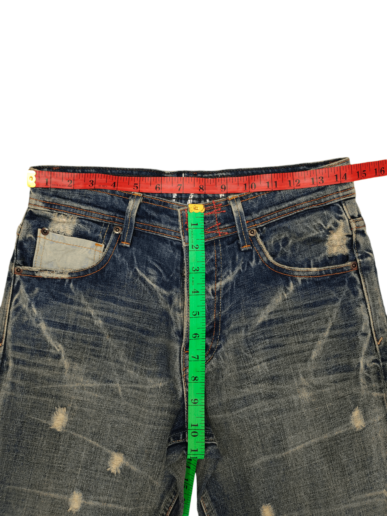 If Six Was Nine Flare Jeans 575 Denim Clawmark Distress Faded Bootcut Y2k Size US 29 - 9 Thumbnail