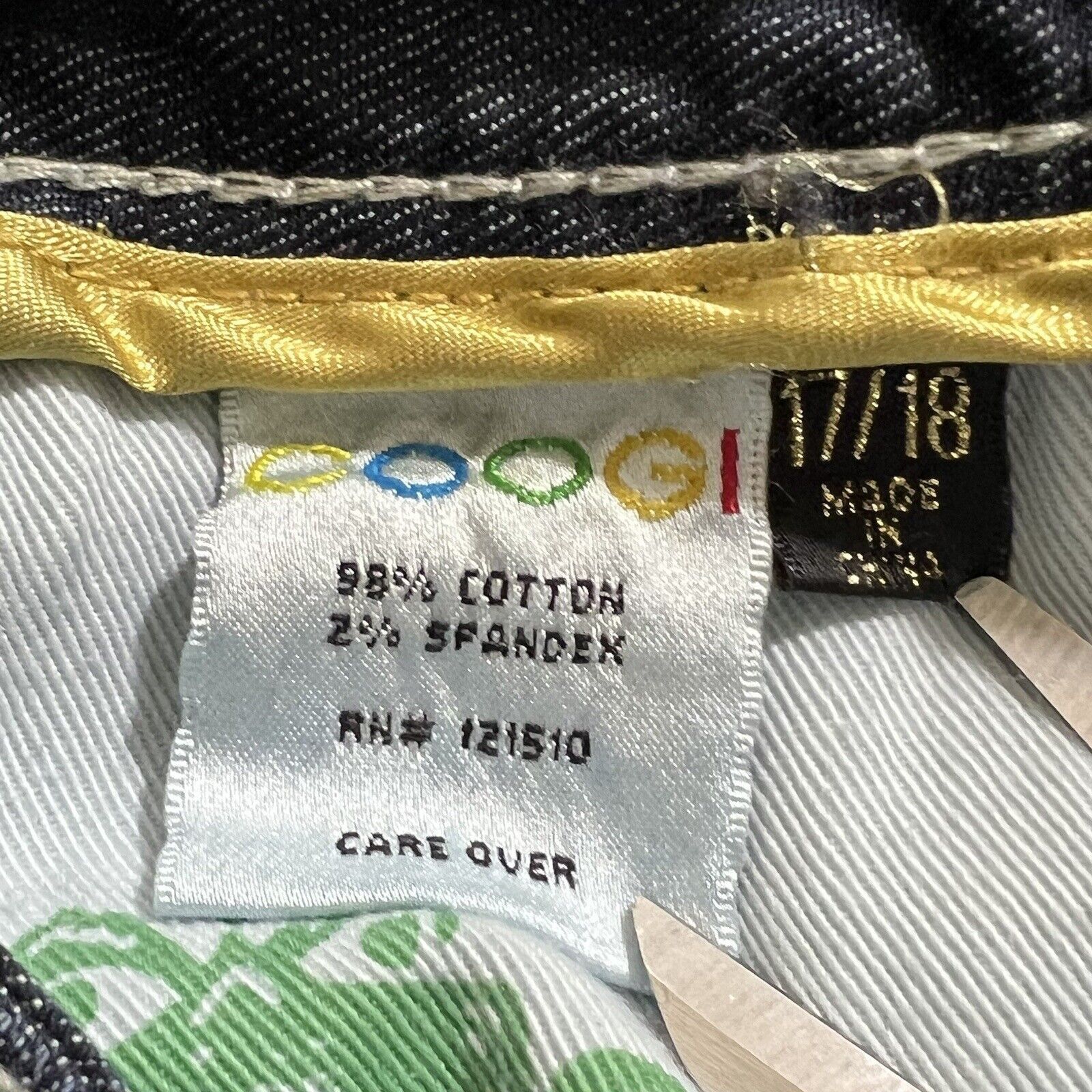 Coogi COOGI Straight Leg Rip Distressed Jeans Embroidery Studded Size 36" / US 14 / IT 50 - 3 Thumbnail