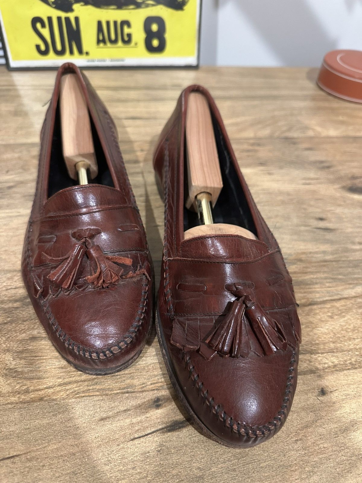 Footjoy Vintage Footjoy Italian Leather Tassel Loafers 9.5 M Size US 9.5 / EU 42-43 - 2 Thumbnail
