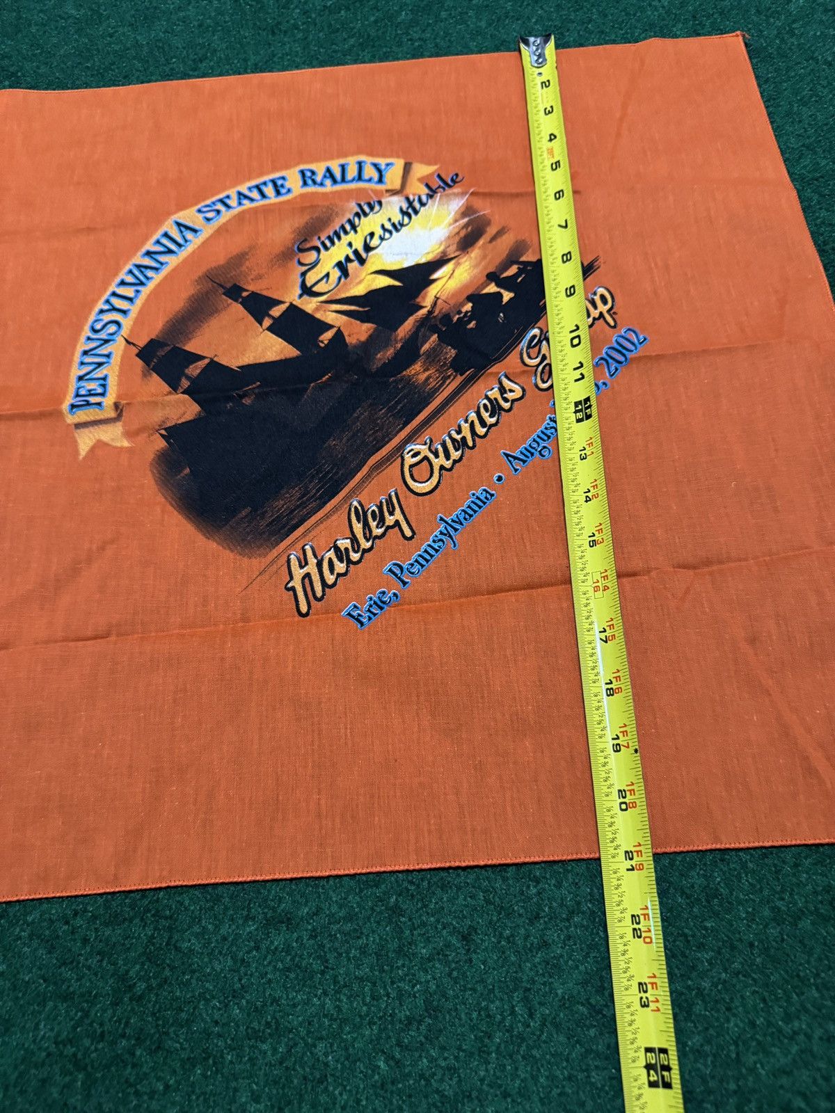 Harley Davidson × Vintage Vintage Y2K Harley Davidson Erie Pa Hog State Rally Bandana Size ONE SIZE - 5 Thumbnail