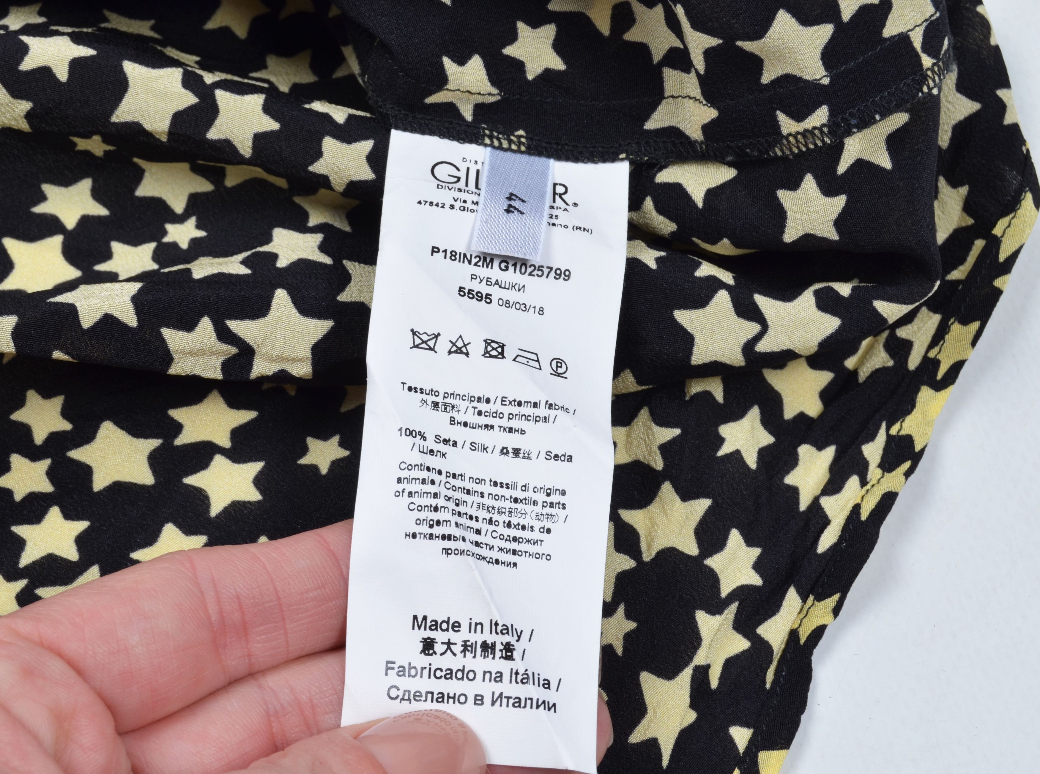 N21 N21 Silk Oversized Short Sleeve Stars Printed Shirt Blouse Size M / US 6-8 / IT 42-44 - 9 Thumbnail