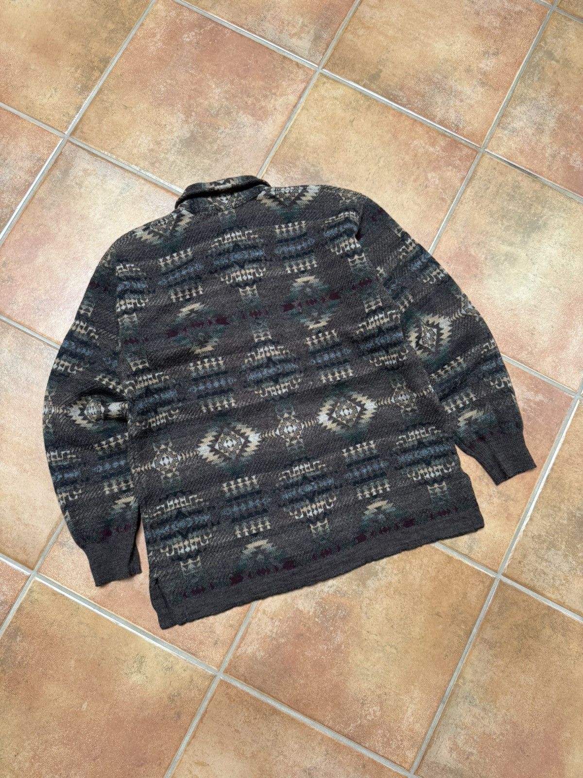 Tricots St. Raphael Vintage Aztec Knitted Button Up Sweater Size US M / EU 48-50 / 2 - 7 Thumbnail