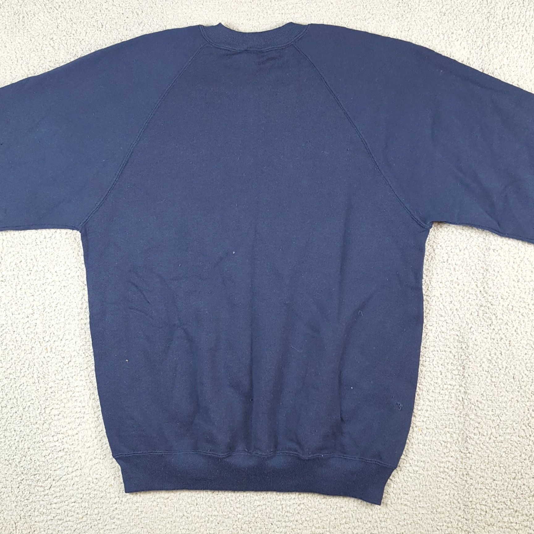 Jerzees VINTAGE Jerzees Sweatshirt Raglan Sleeve Crewneck Blue 80s Grunge Size L Women Pullover Size L / US 10 / IT 46 - 4 Thumbnail