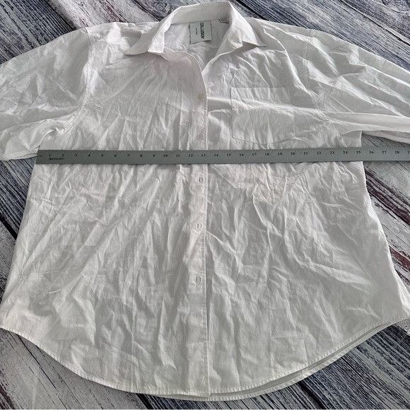 Other COLLUSION (Made in Turkey) White Oversized Button Down Shirt Size M / US 6-8 / IT 42-44 - 7 Thumbnail