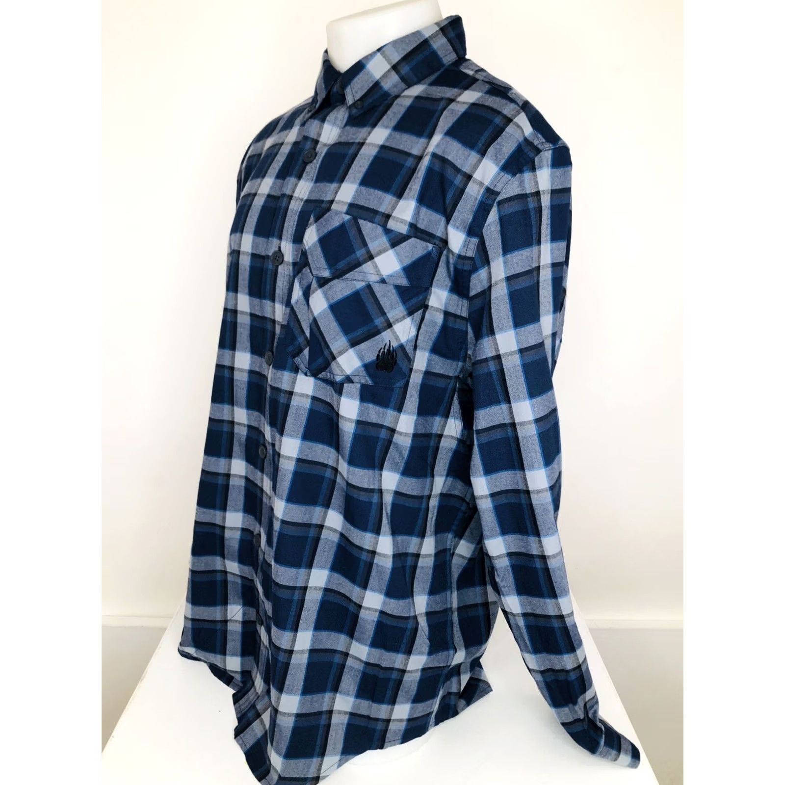Vintage Duluth Alaskan Hard Gear Lightweight Flannel Outdoor Shirt Mens XL Slim Blue Size US XL / EU 56 / 4 - 4 Thumbnail