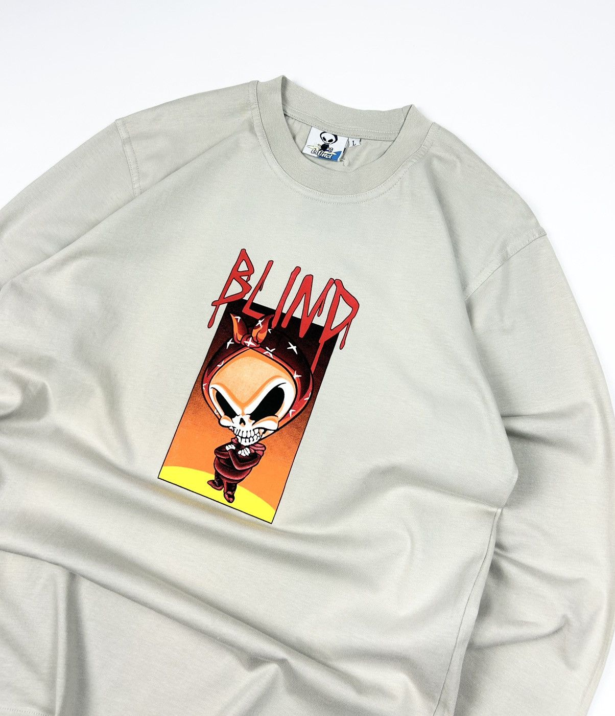 Blind Skateboards × JNCO × Vintage Vintage Blind Skateboards Reaper Long Sleeve 90s Size US L / EU 52-54 / 3 - 4 Thumbnail