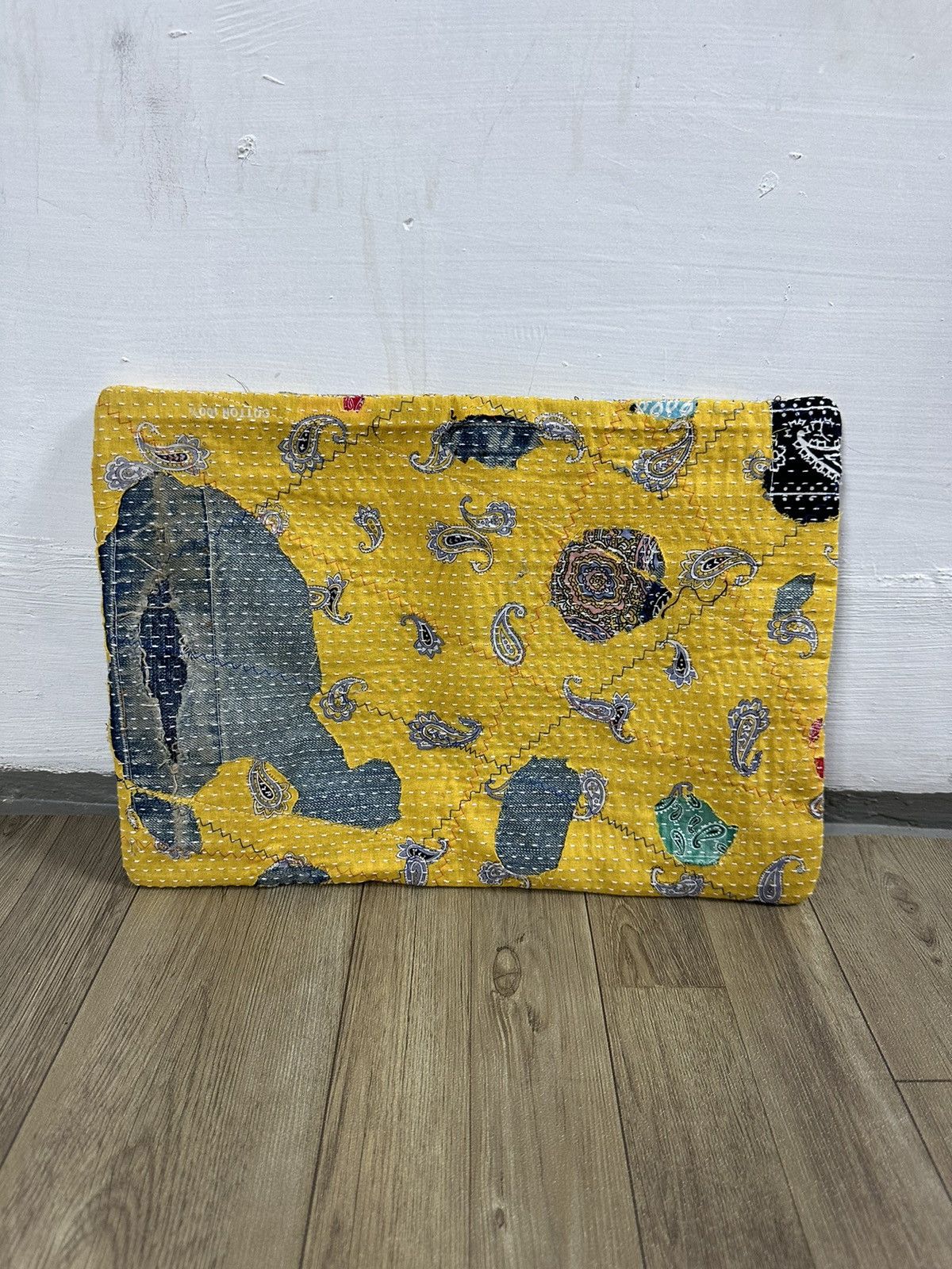 Handmade Custom Made Distressed Boro Patchwork Paisley cutch bag Size ONE SIZE - 8 Thumbnail
