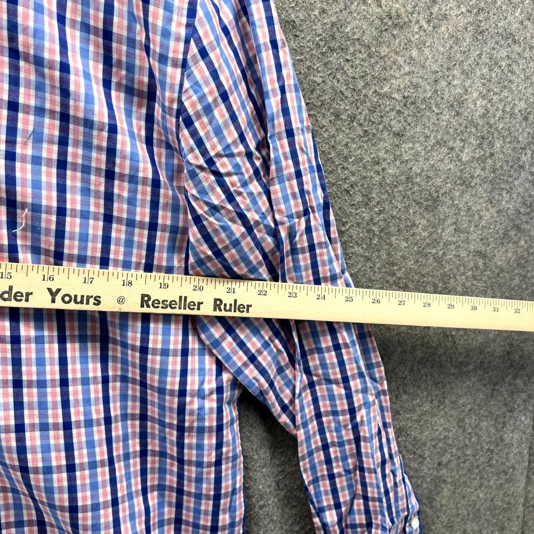 Hugo Boss HUGO BOSS Shirt Mens 17.5/44 Blue Pink Button Down Gingham Slim Fit Preppy Plaid Check" Size US XXL / EU 58 / 5 - 6 Thumbnail