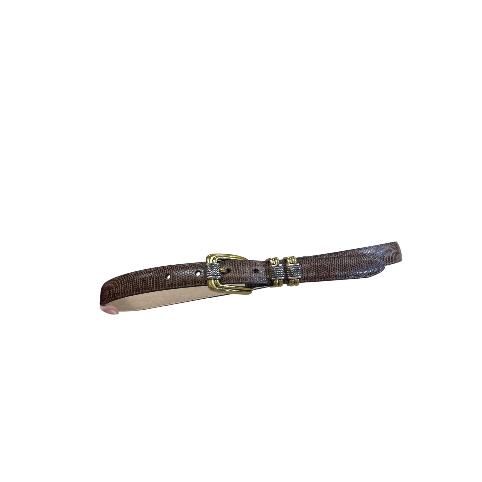 Brighton Brighton Womens Brown Leather Belt buckle accented Size M/30 Size ONE SIZE - 1 Thumbnail