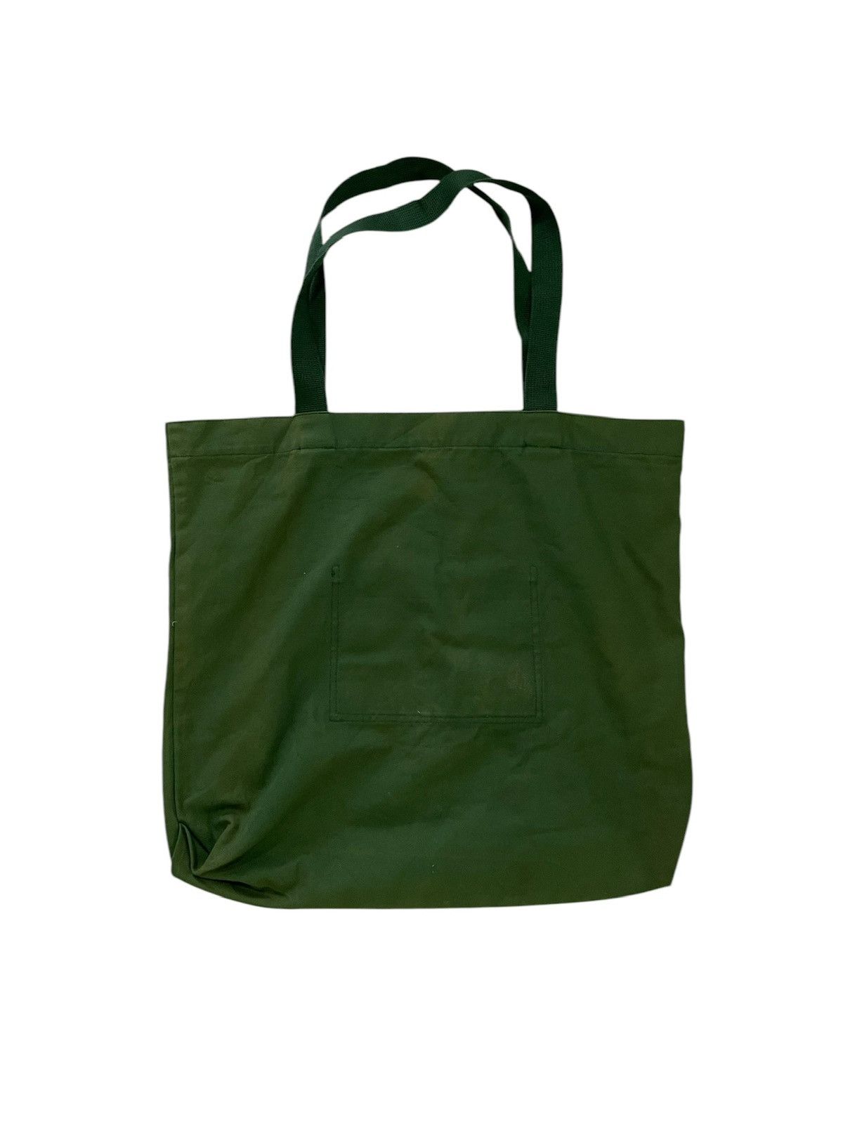 Y's × Y's for Men × Yohji Yamamoto Y’s For Living Yohji Yamamoto Green Canvas Shopper Tote Bag Size ONE SIZE - 2 Thumbnail