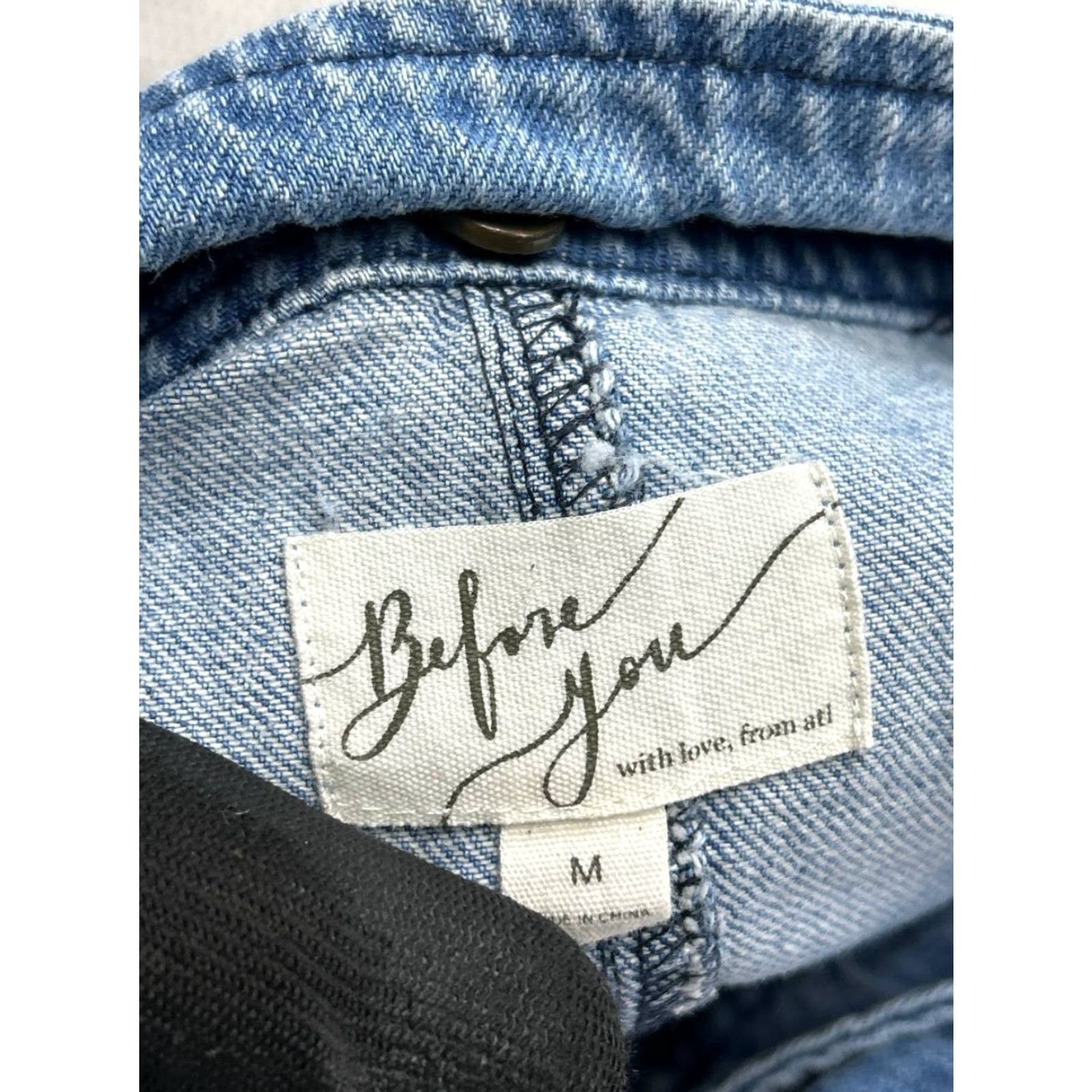 Denime Before You Jacket Womens Medium Blue Cotton Denim Full Zip Size M / US 6-8 / IT 42-44 - 3 Thumbnail