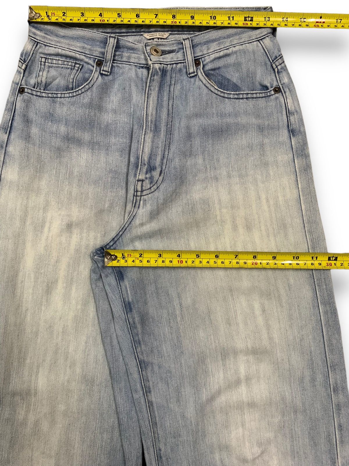 Japanese Brand Vintage Y2K Japanese Brand Baggy Wide Leg Distressed Jeans Size 26" / US 2 / IT 38 - 14 Thumbnail