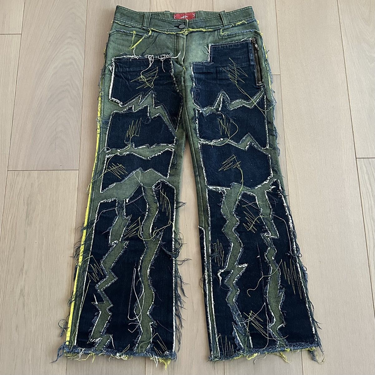 Other Arkadius Anarchy Jeans SS2004 Ripped Patchwork Jeans Size 32" / US 10 / IT 46 - 1 Thumbnail